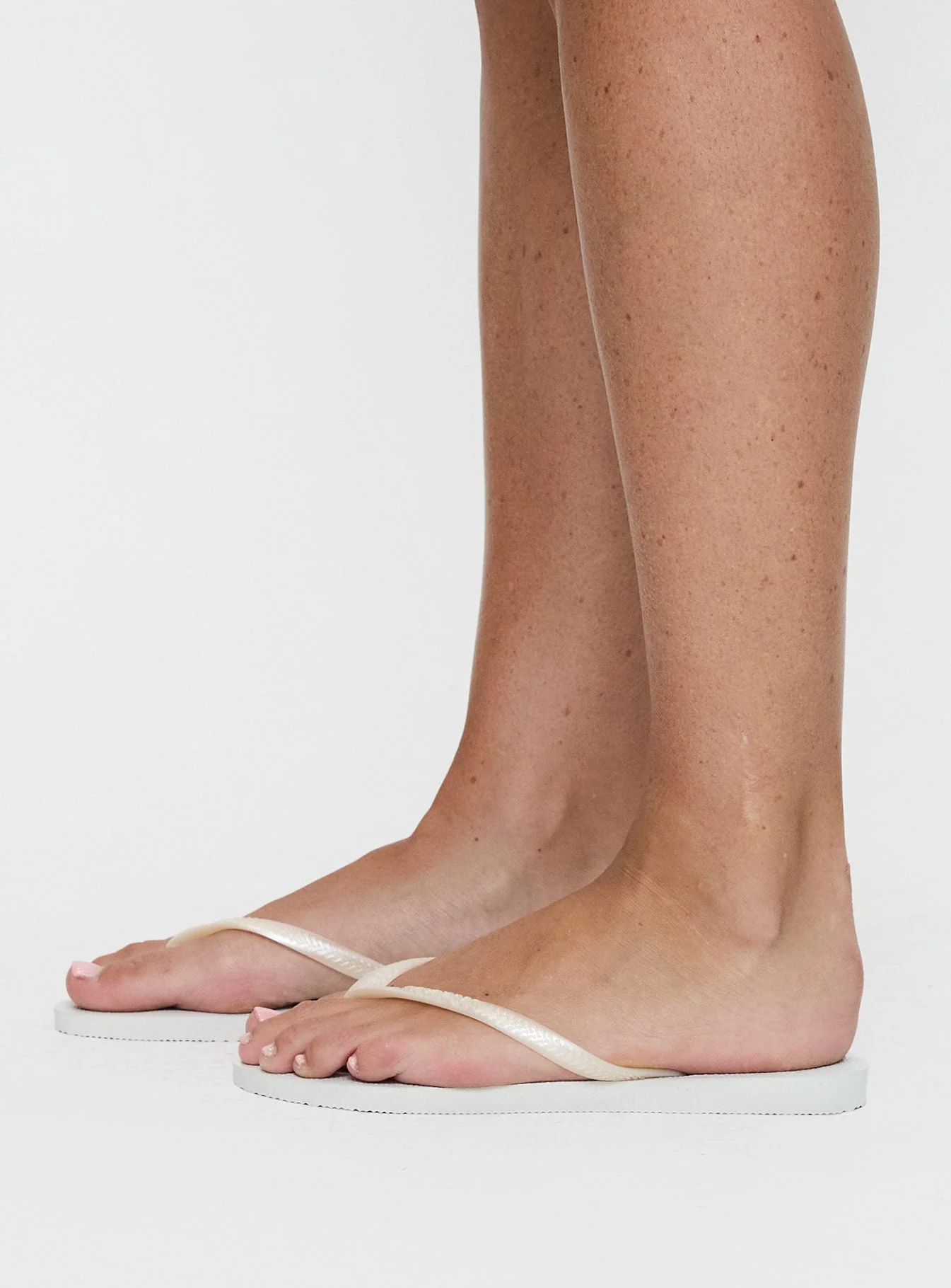 Havaianas Slim Basic Flip Flop Metallic White - Image 3