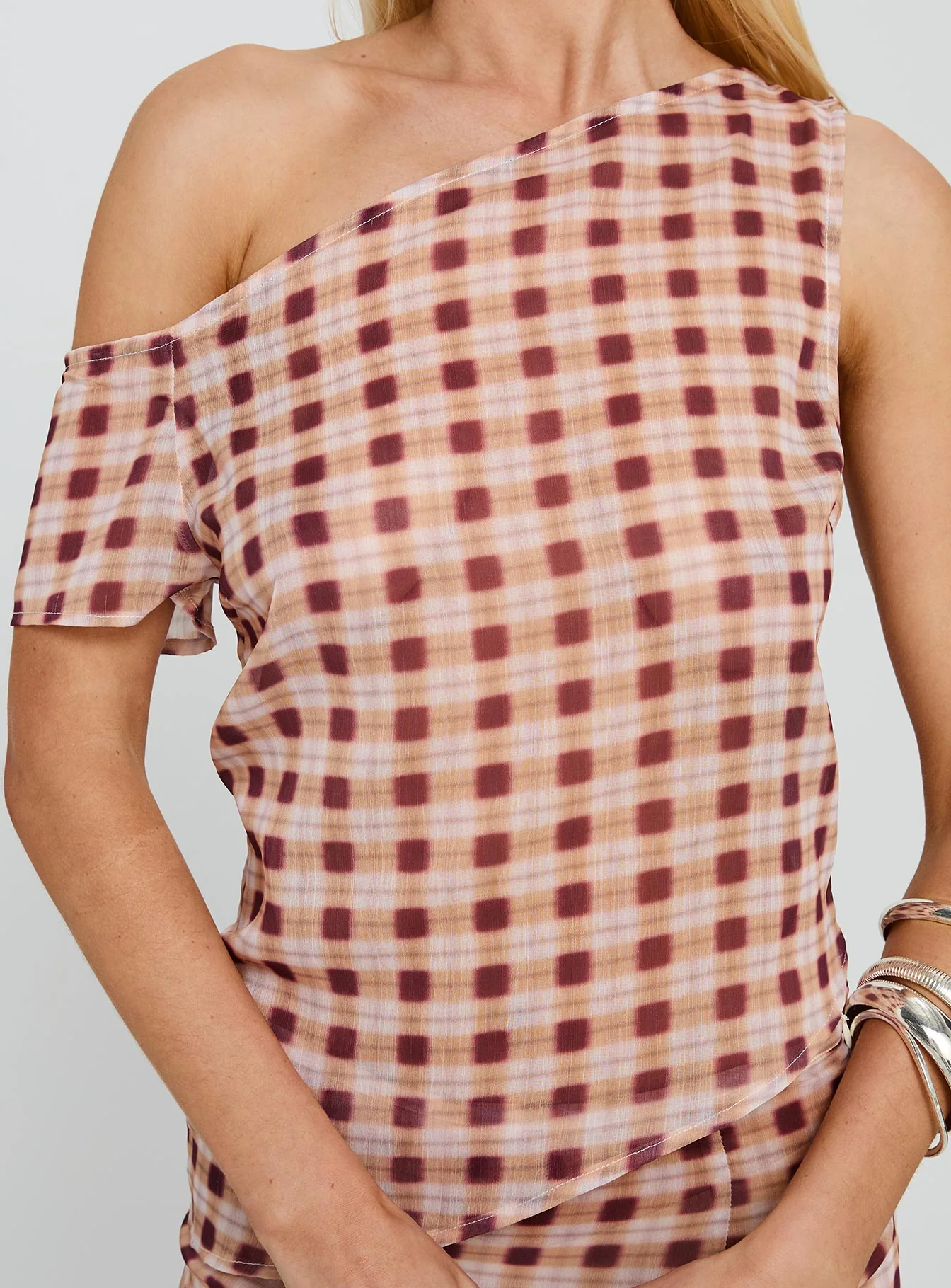 Hea Top Peach Check - Image 6