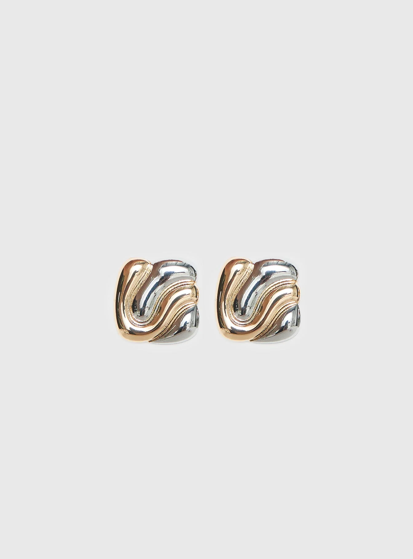 Heavenly Dream Square Earrings Gold / Silver - Image 2