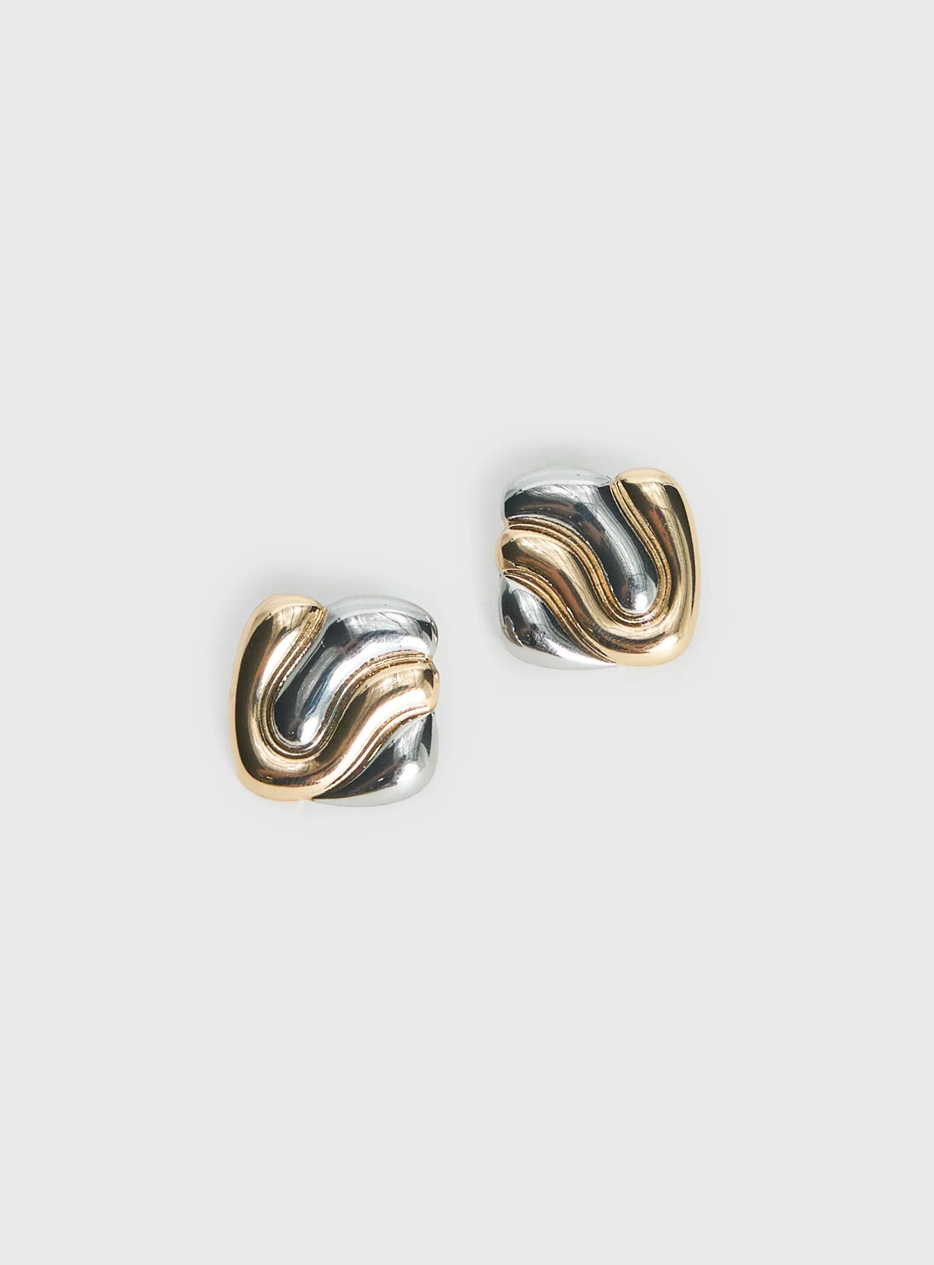 Heavenly Dream Square Earrings Gold / Silver - Image 3