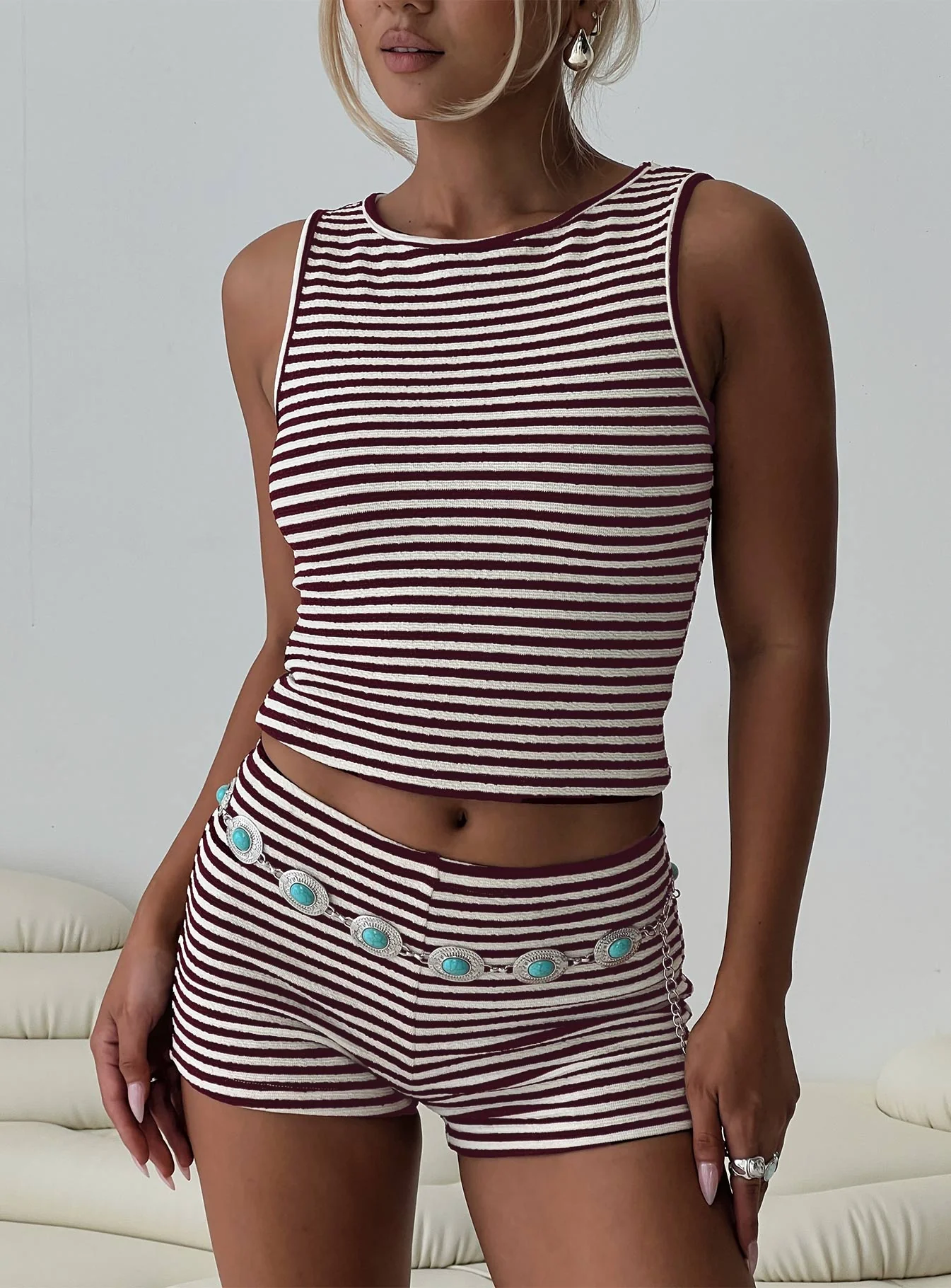 Henree Set Burgundy Stripe - Image 9