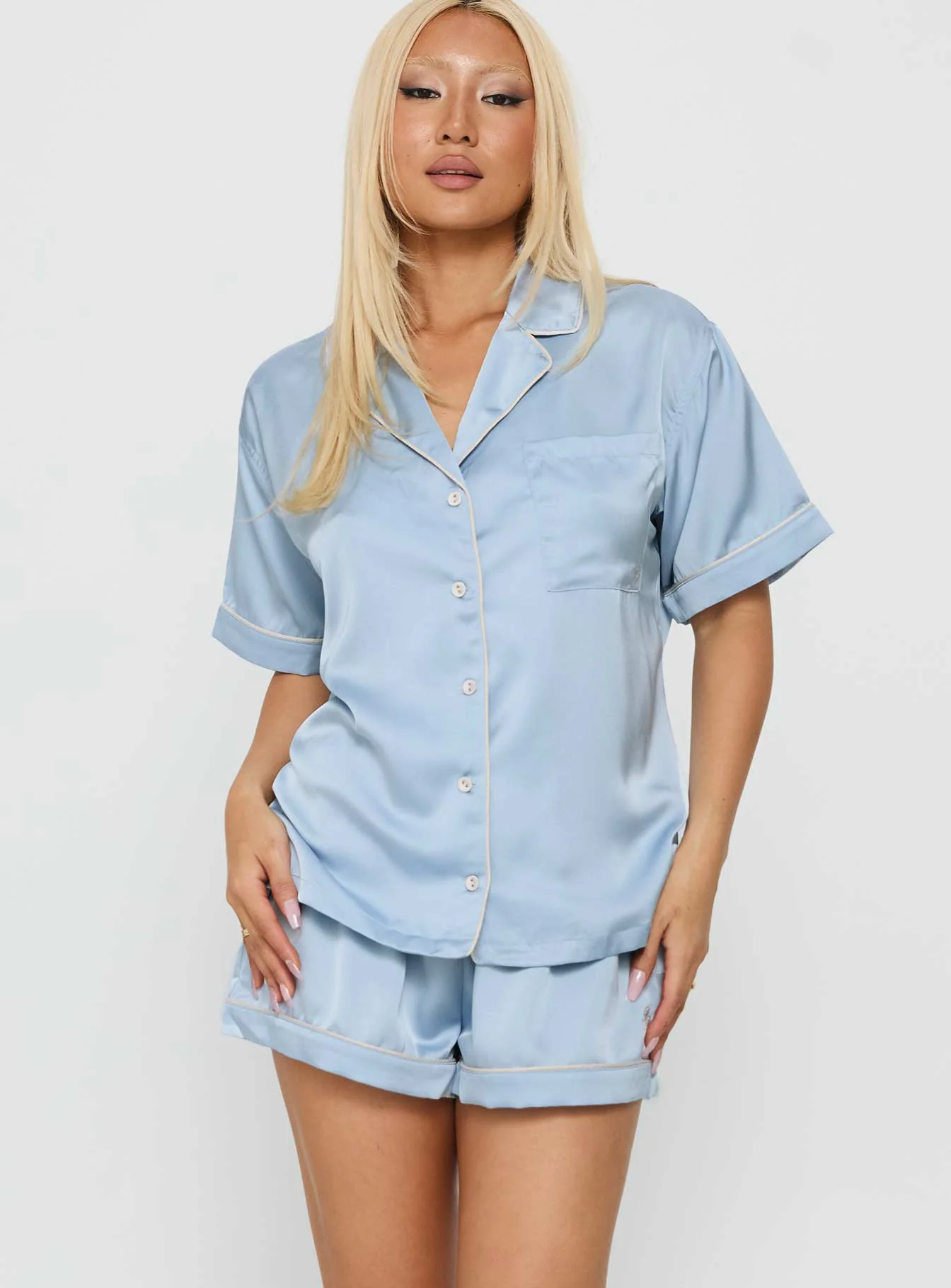Hibernate Sleep Satin Set Blue - Image 2