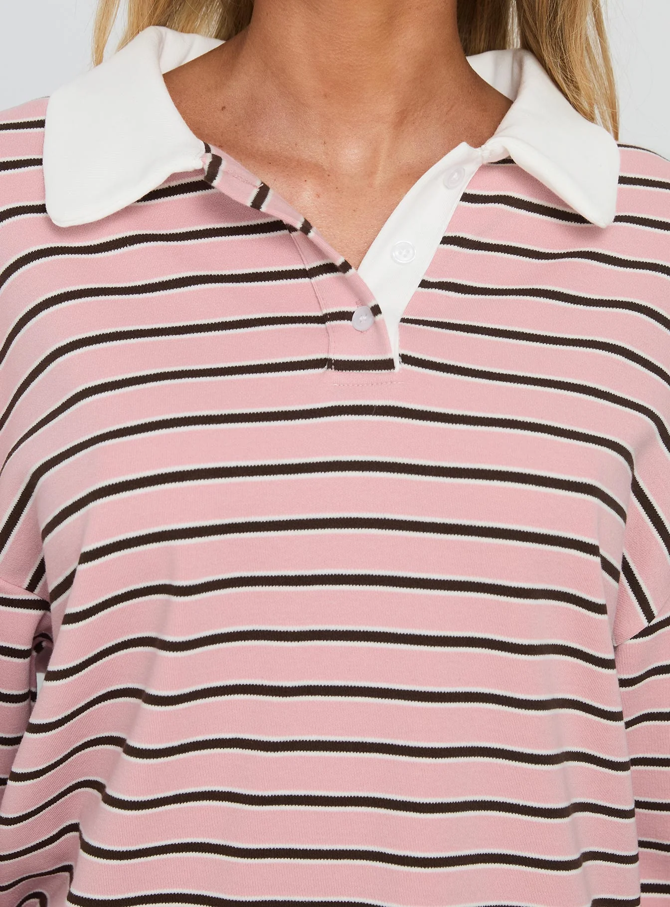 High Regard Collared Jersey Pink Stripe - Image 6