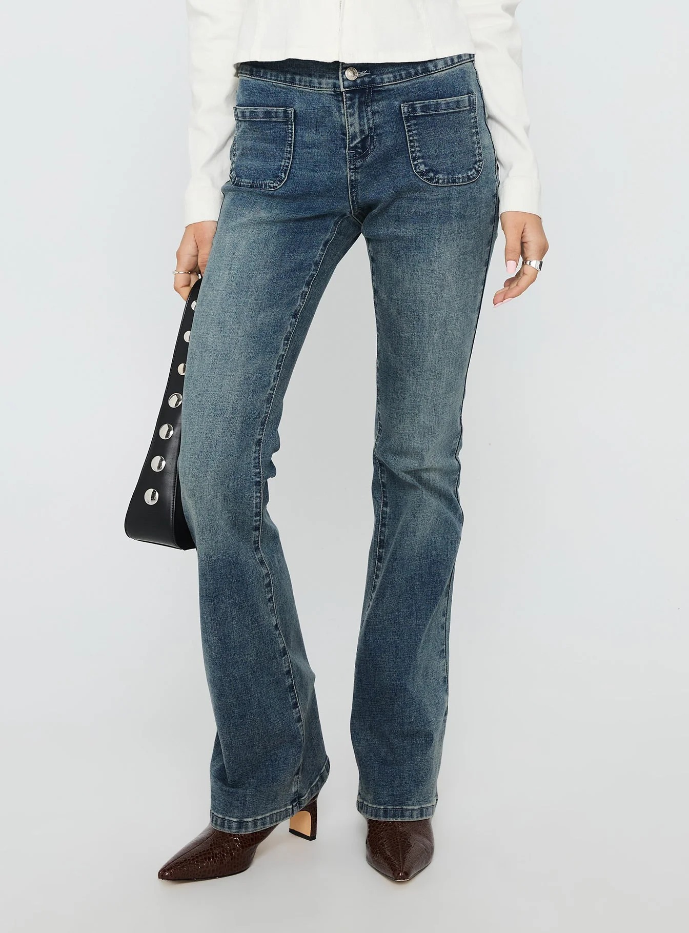High Tide High Rise Bootleg Jeans Blue - Image 2