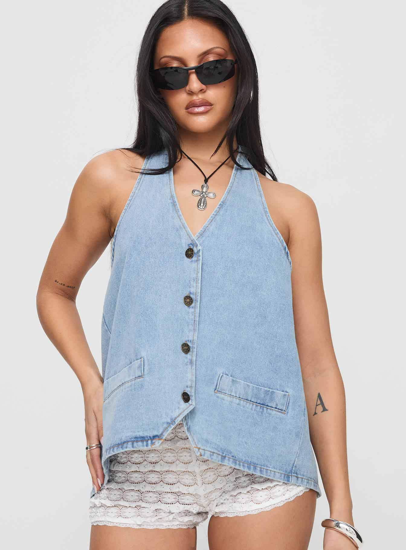 Hills Halter Washed Blue - Image 2