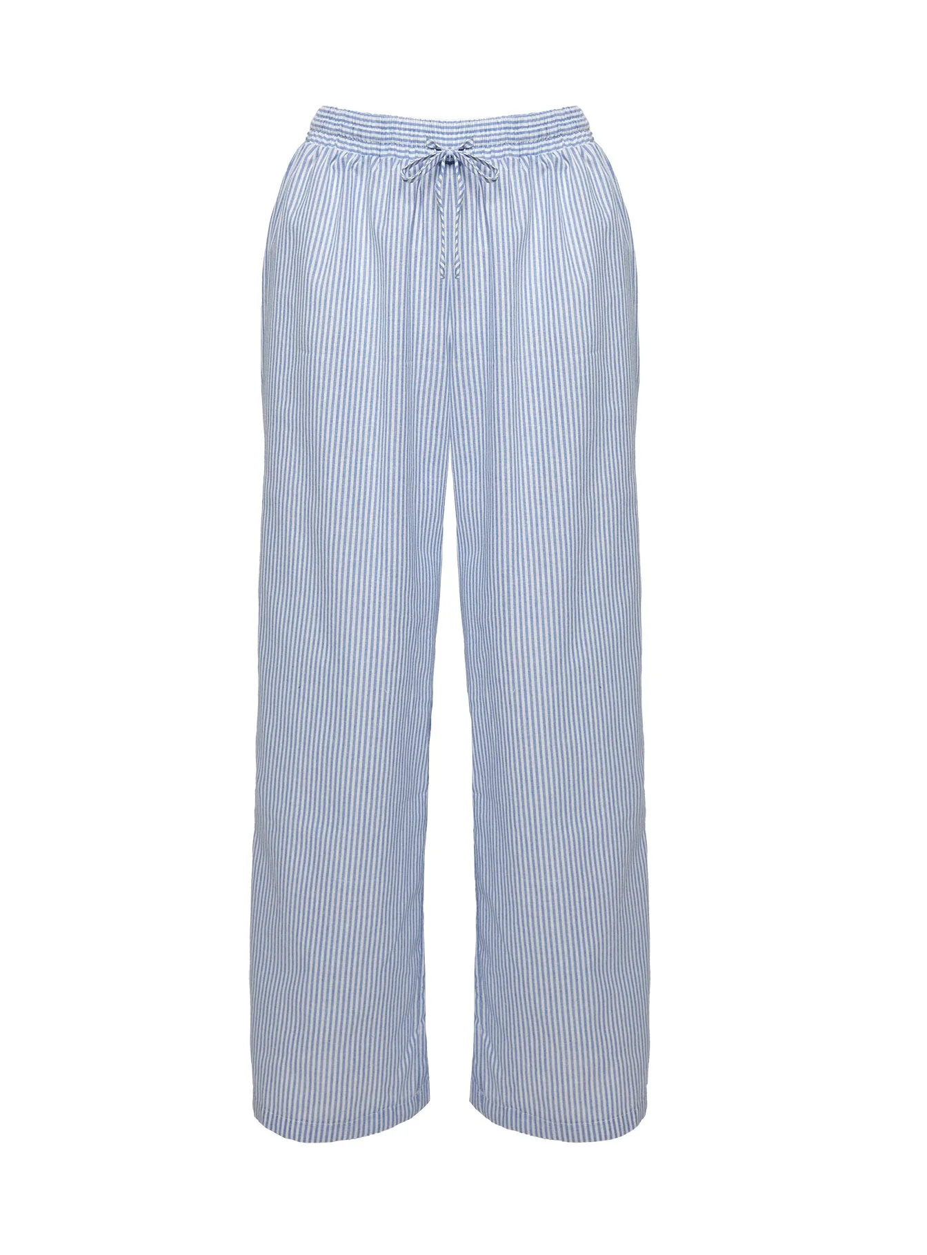 Holiday Tie Front Pant Blue/ White Stripe - Image 11