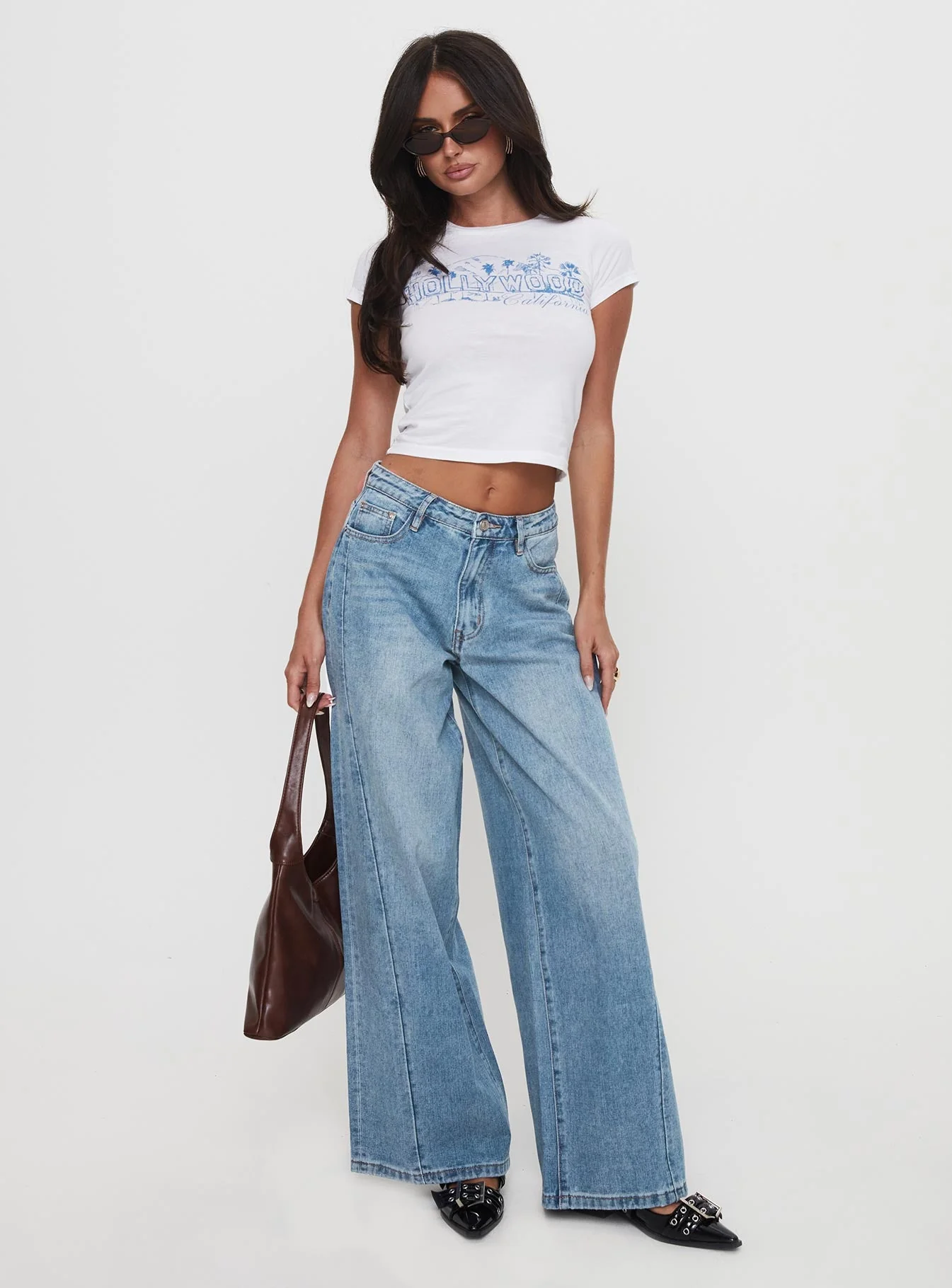 Hollywood Greetings Graphic Top White - Image 3