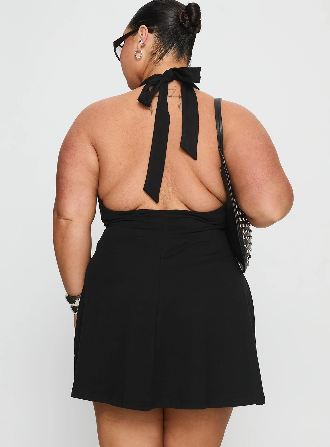 Hollywood Hills Plunge Neck Playsuit Black Curve - Image 5