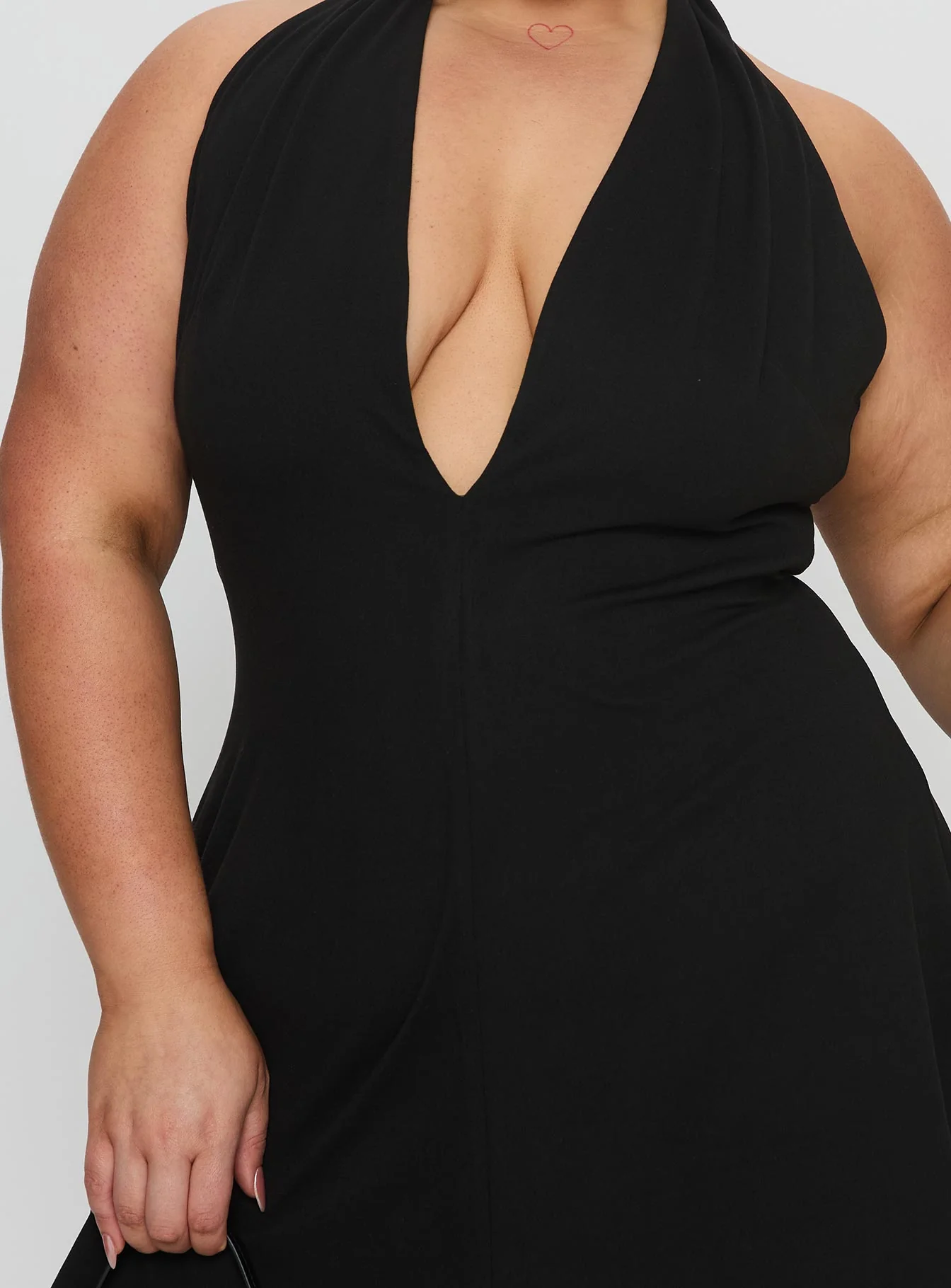 Hollywood Hills Plunge Neck Playsuit Black Curve - Image 6