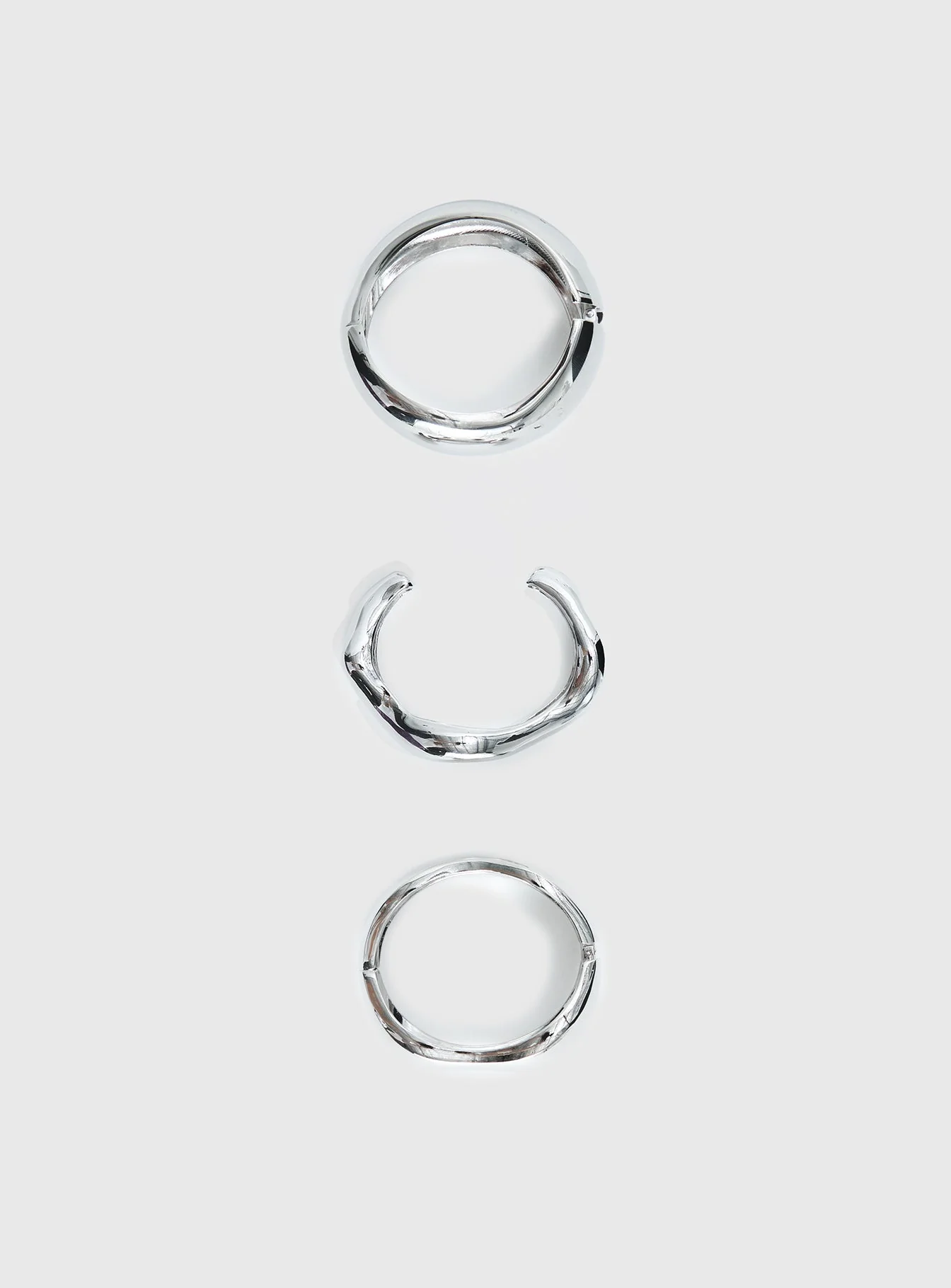 Hot Gossip Cuff Set Silver - Image 3