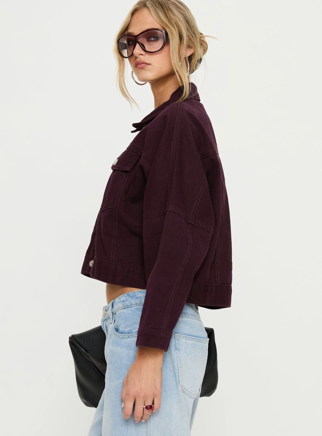 Hughes Denim Jacket Currant - Image 3