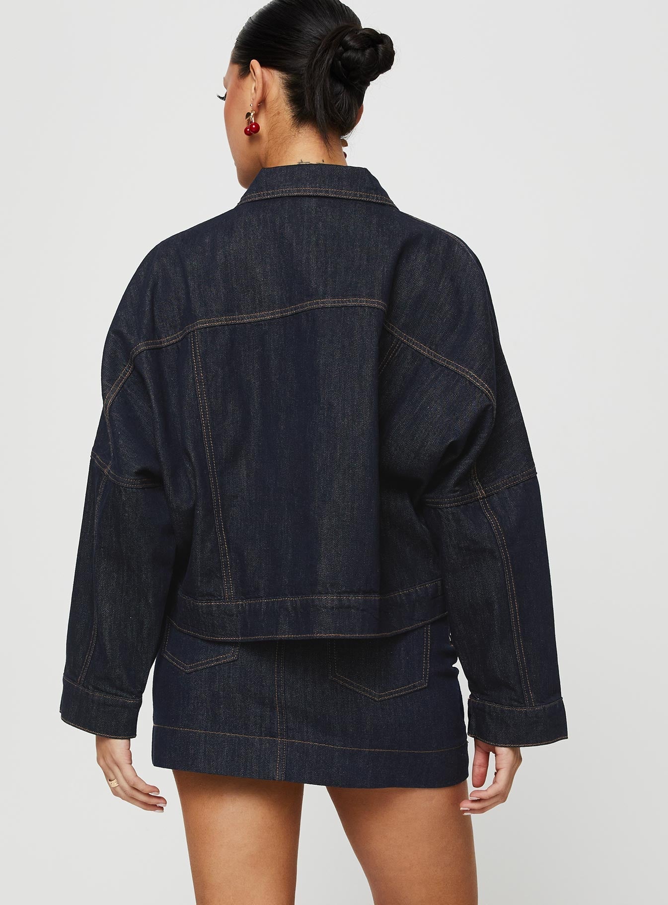 Hughes Mini Skirt Dark Wash Denim - Image 3