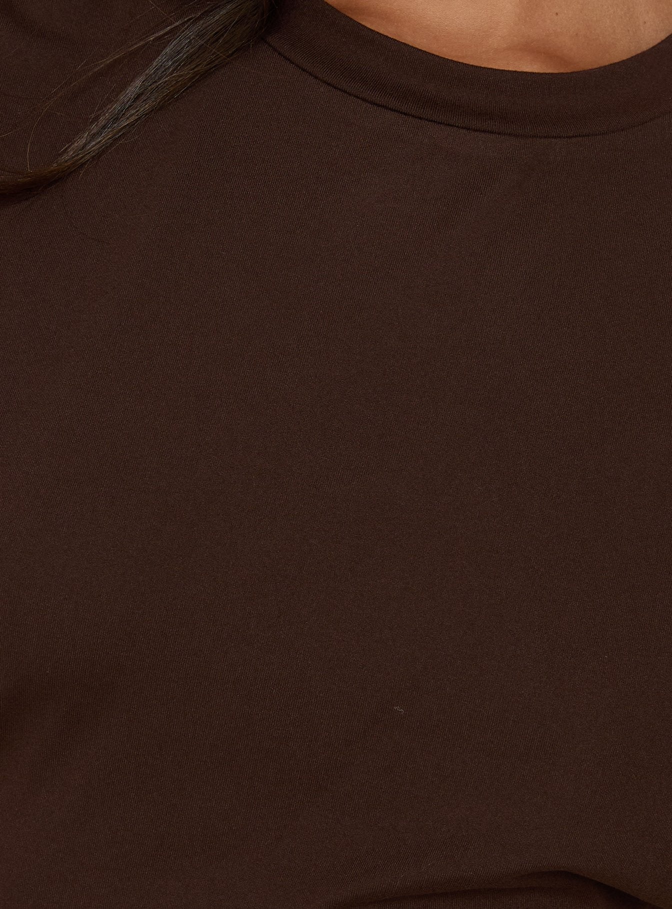 Hunni Ruched Shirt Mini Dress Brown - Image 5