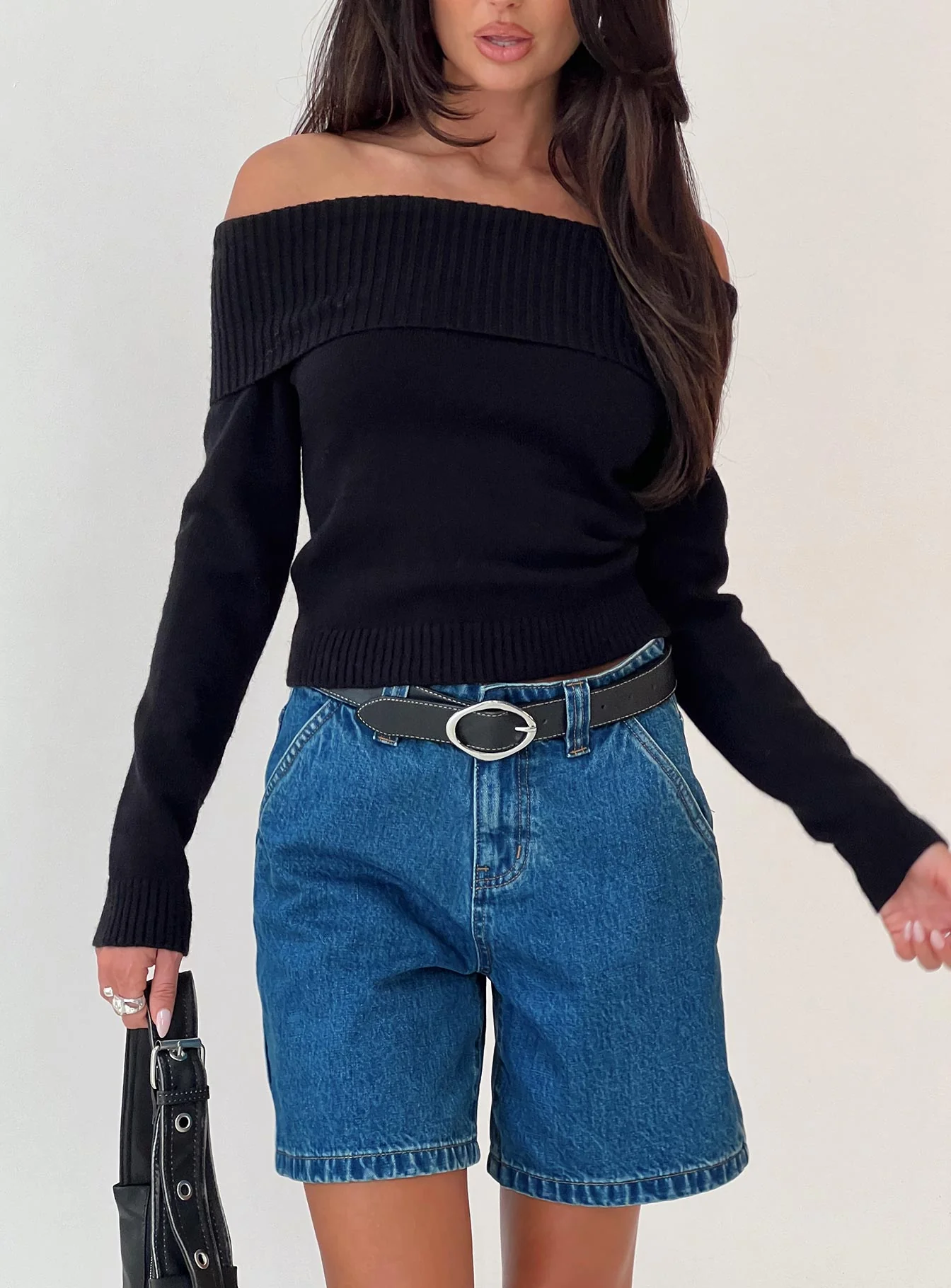 Hurricanes Longline Denim Shorts Mid Wash - Image 9