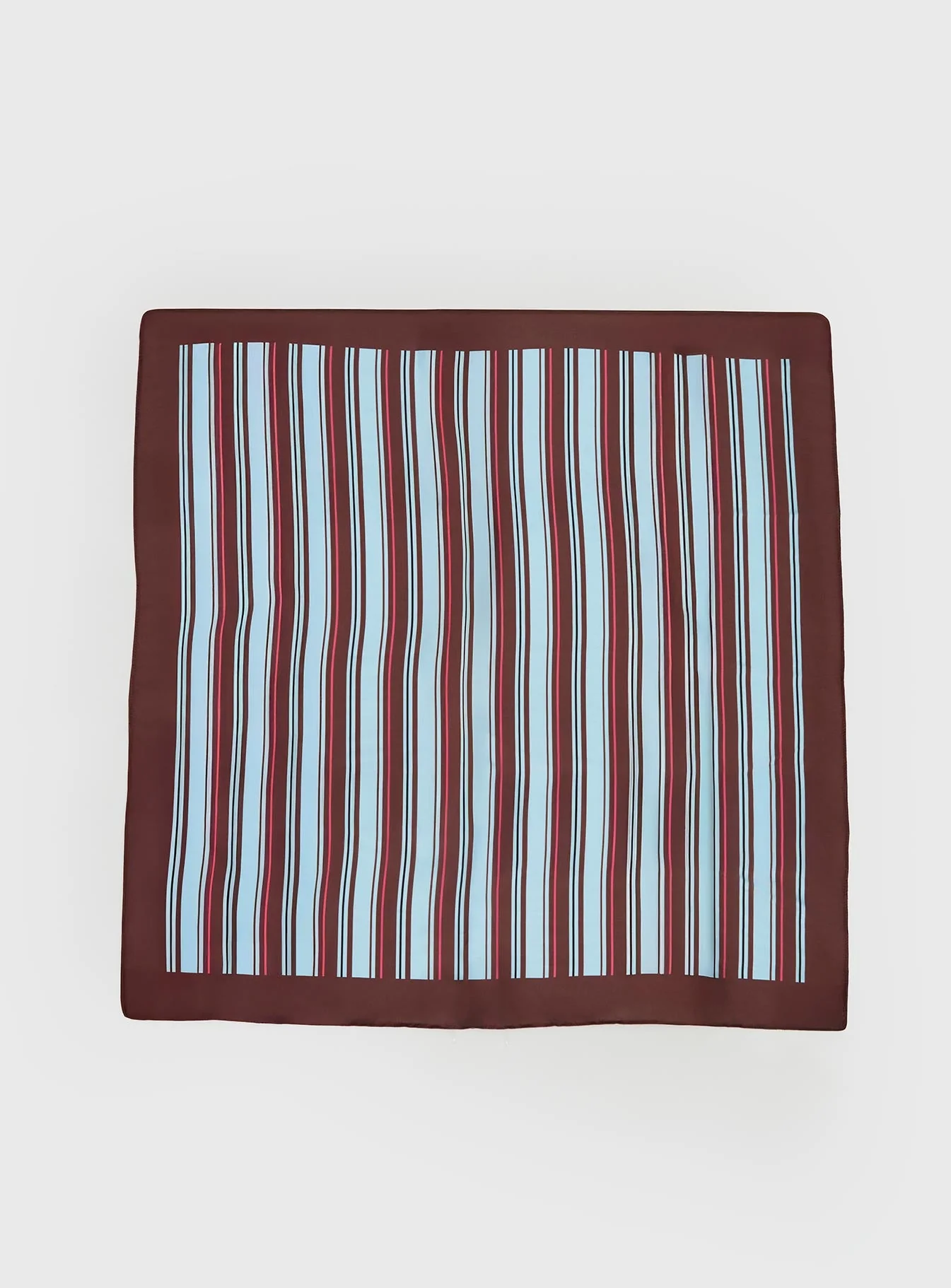 Hyacinthe Scarf Brown / Blue Stripe - Image 2