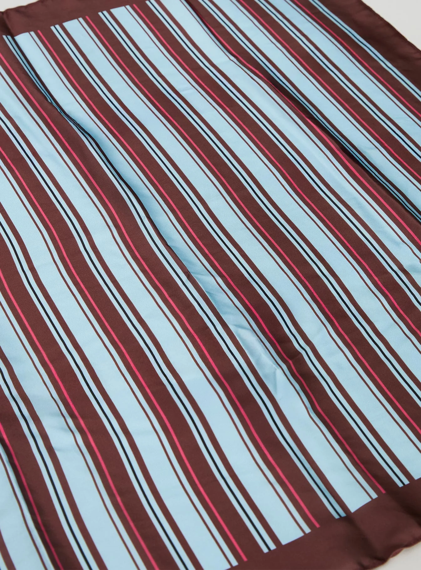 Hyacinthe Scarf Brown / Blue Stripe - Image 3