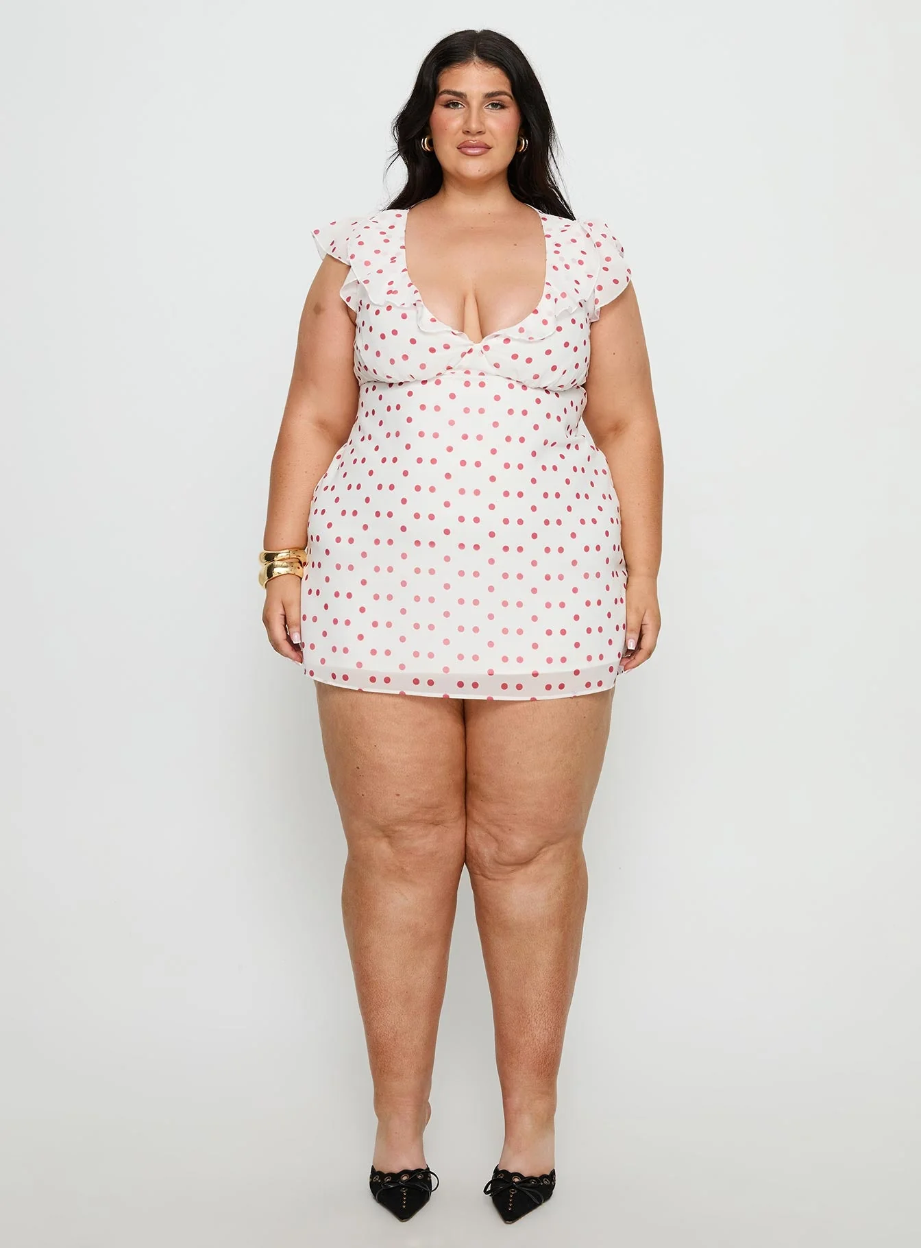 I Guess So Mini Dress White / Burgundy Curve - Image 7