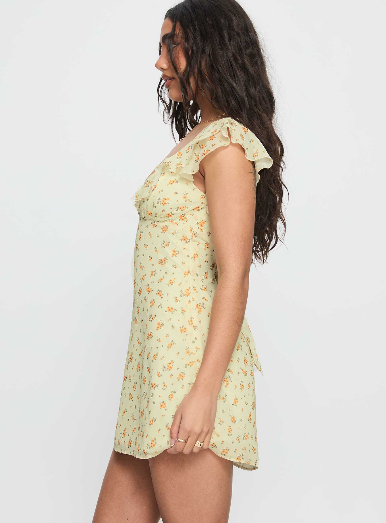I Guess So Mini Dress Yellow Multi - Image 4