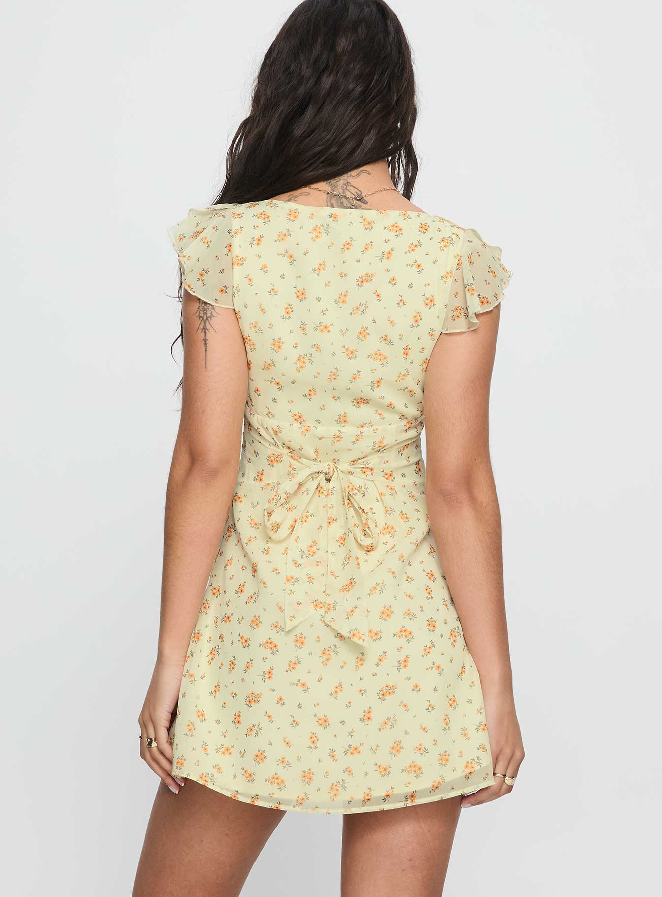 I Guess So Mini Dress Yellow Multi - Image 5