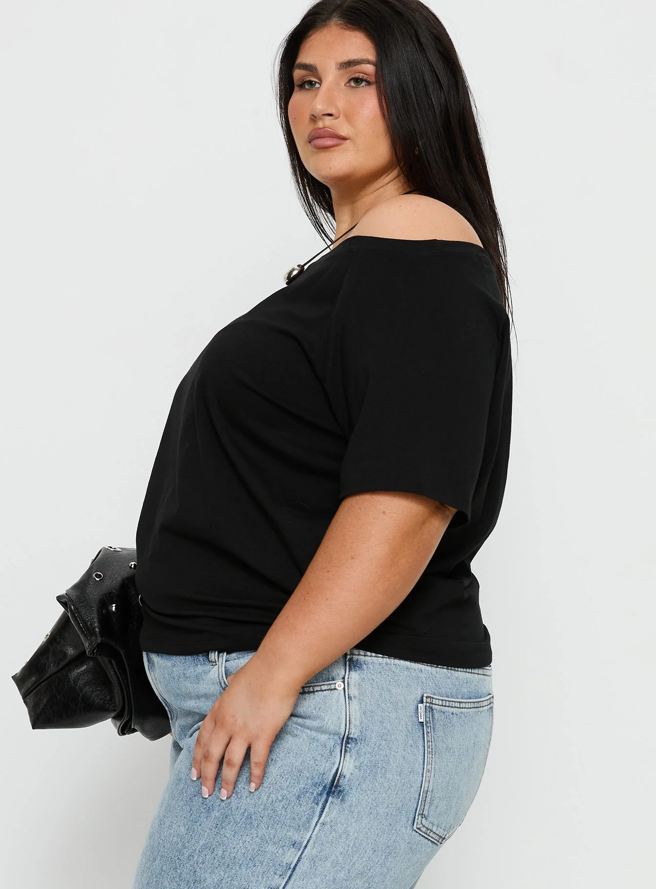 Icon Baby Off Shoulder Top Black Curve - Image 4