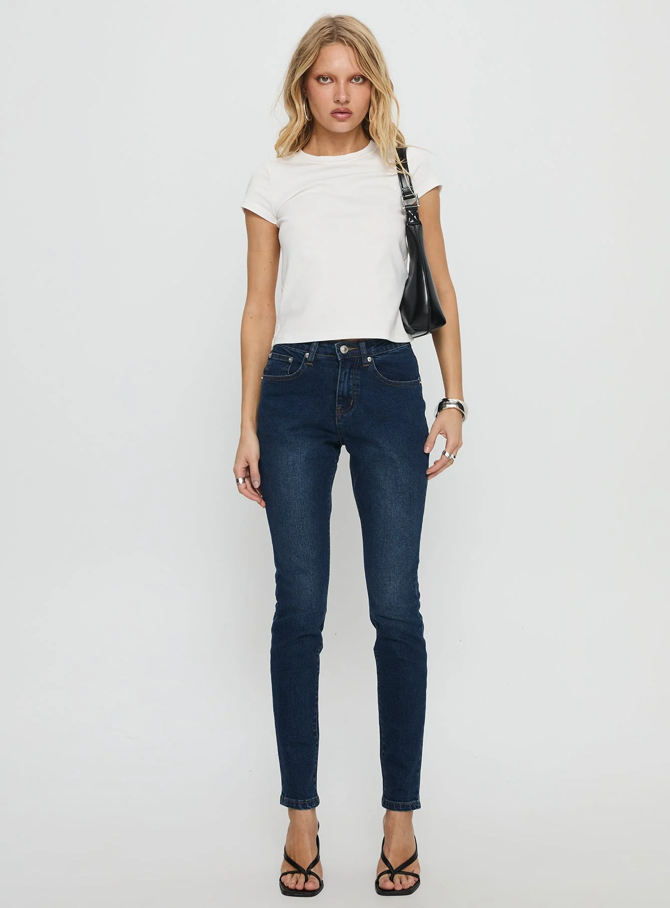 Illyssa Mid Rise Skinny Jeans Mid Blue Wash - Image 7
