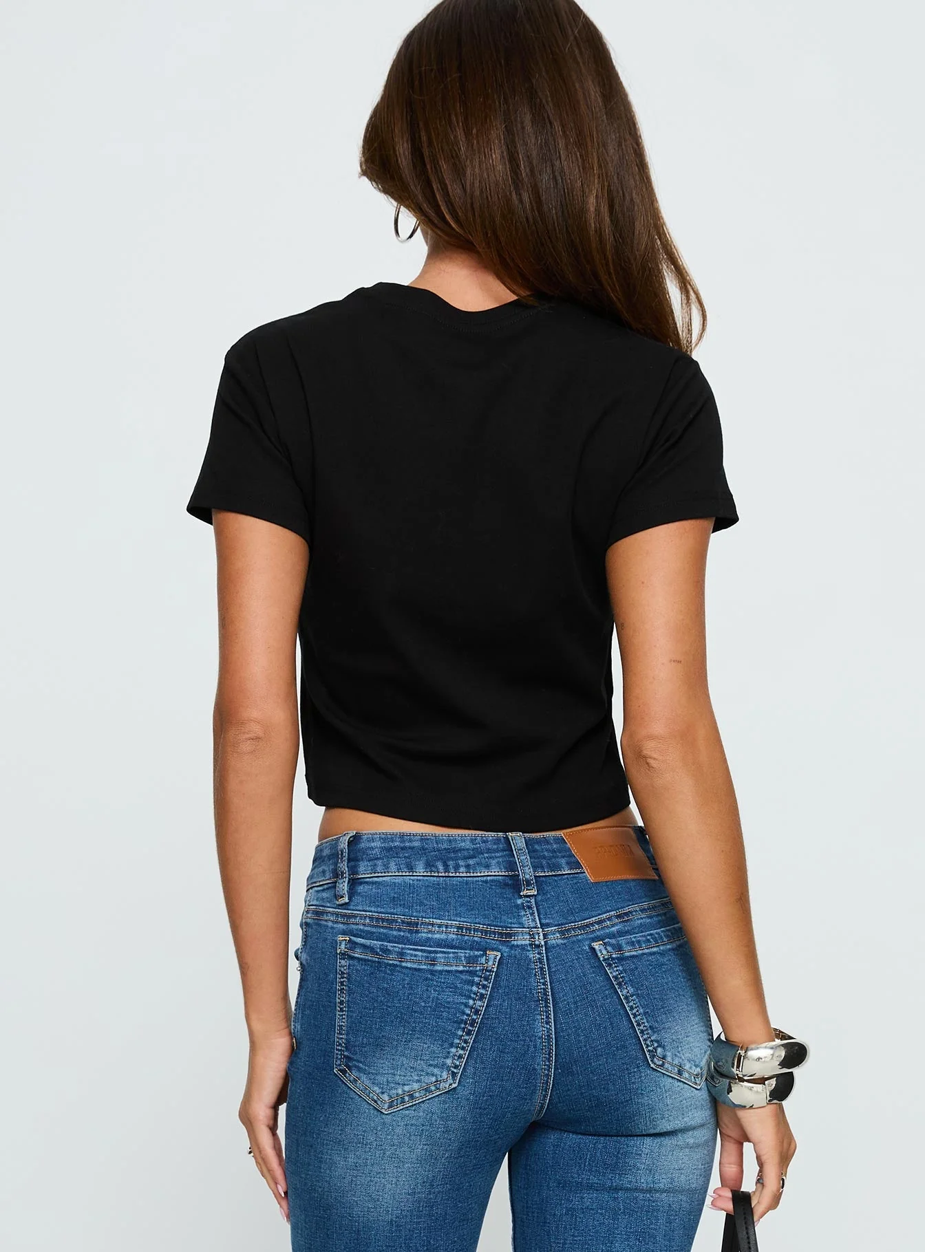 I'm Not Mean Graphic Top Black - Image 4