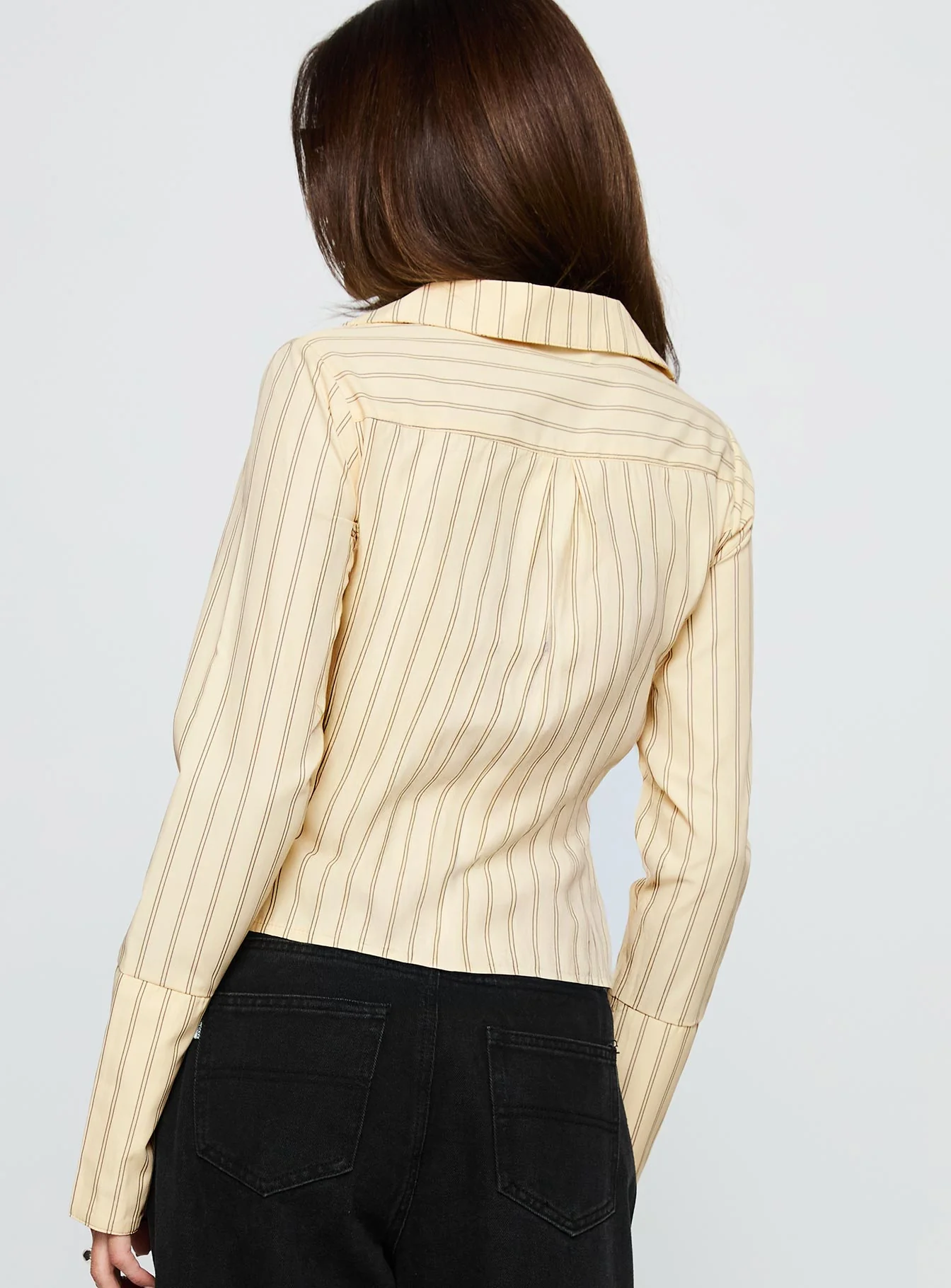 In Brooklyn Collared Top Yellow Stripe - Image 5