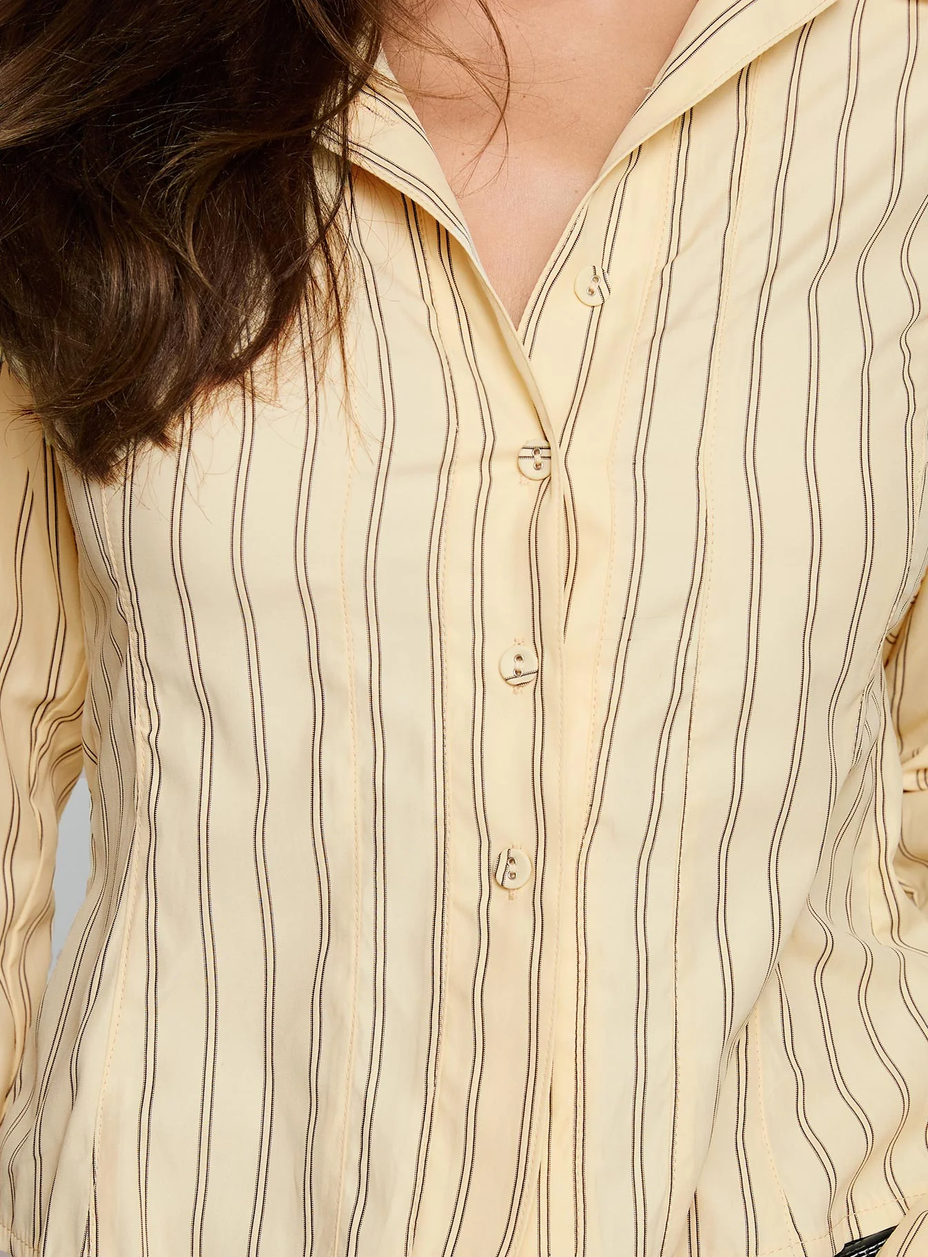 In Brooklyn Collared Top Yellow Stripe - Image 6