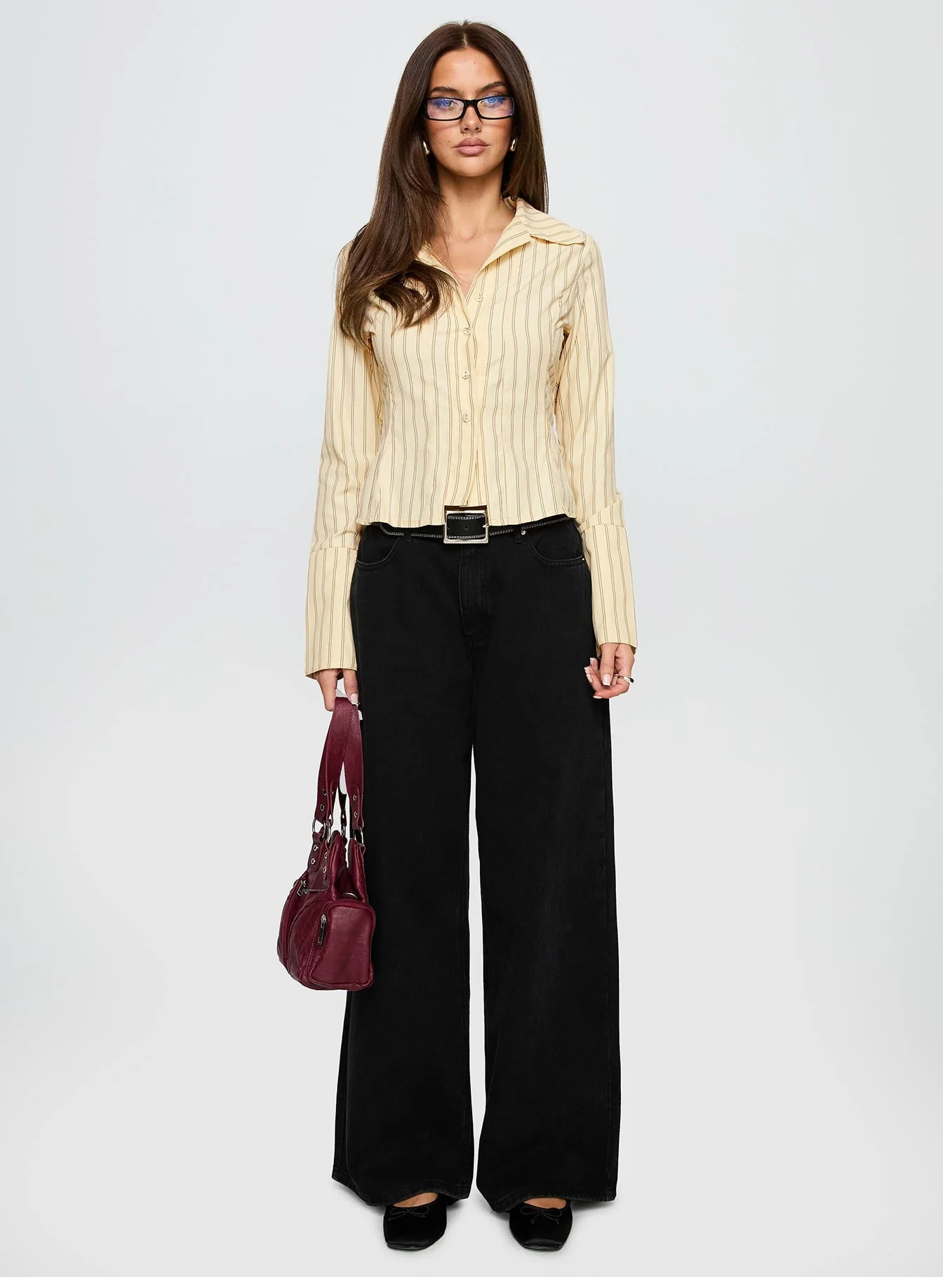 In Brooklyn Collared Top Yellow Stripe - Image 7
