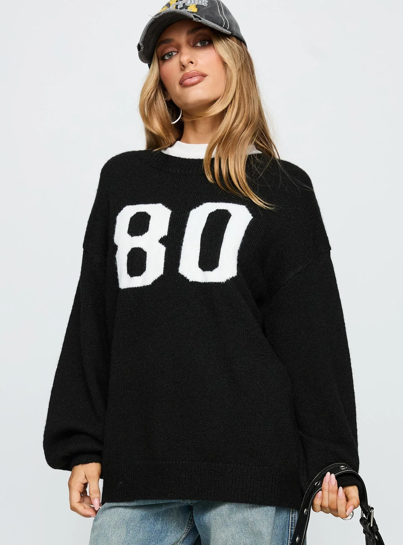 In Control Knit Jumper Black - Image 2
