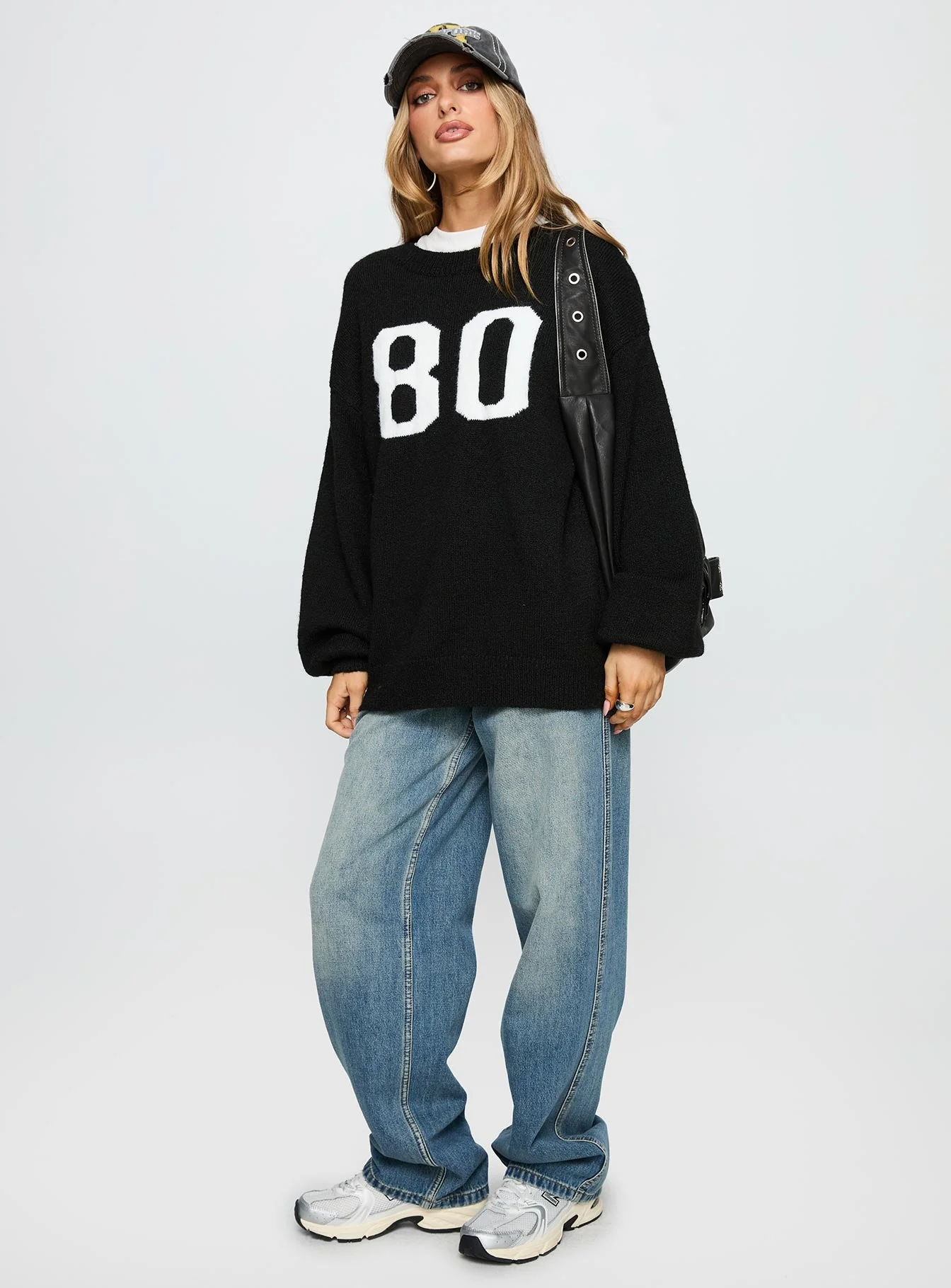 In Control Knit Jumper Black - Image 3