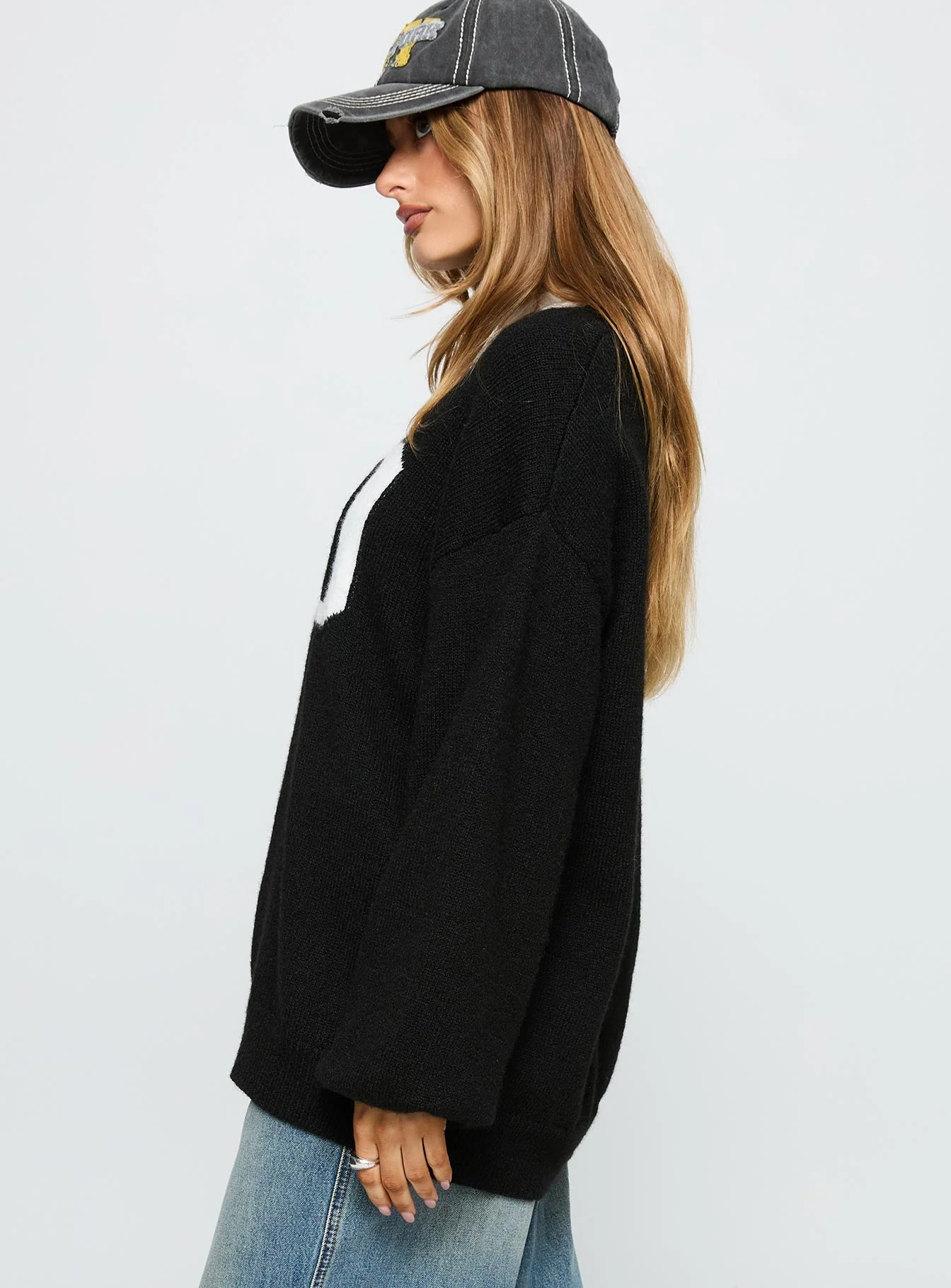 In Control Knit Jumper Black - Image 4