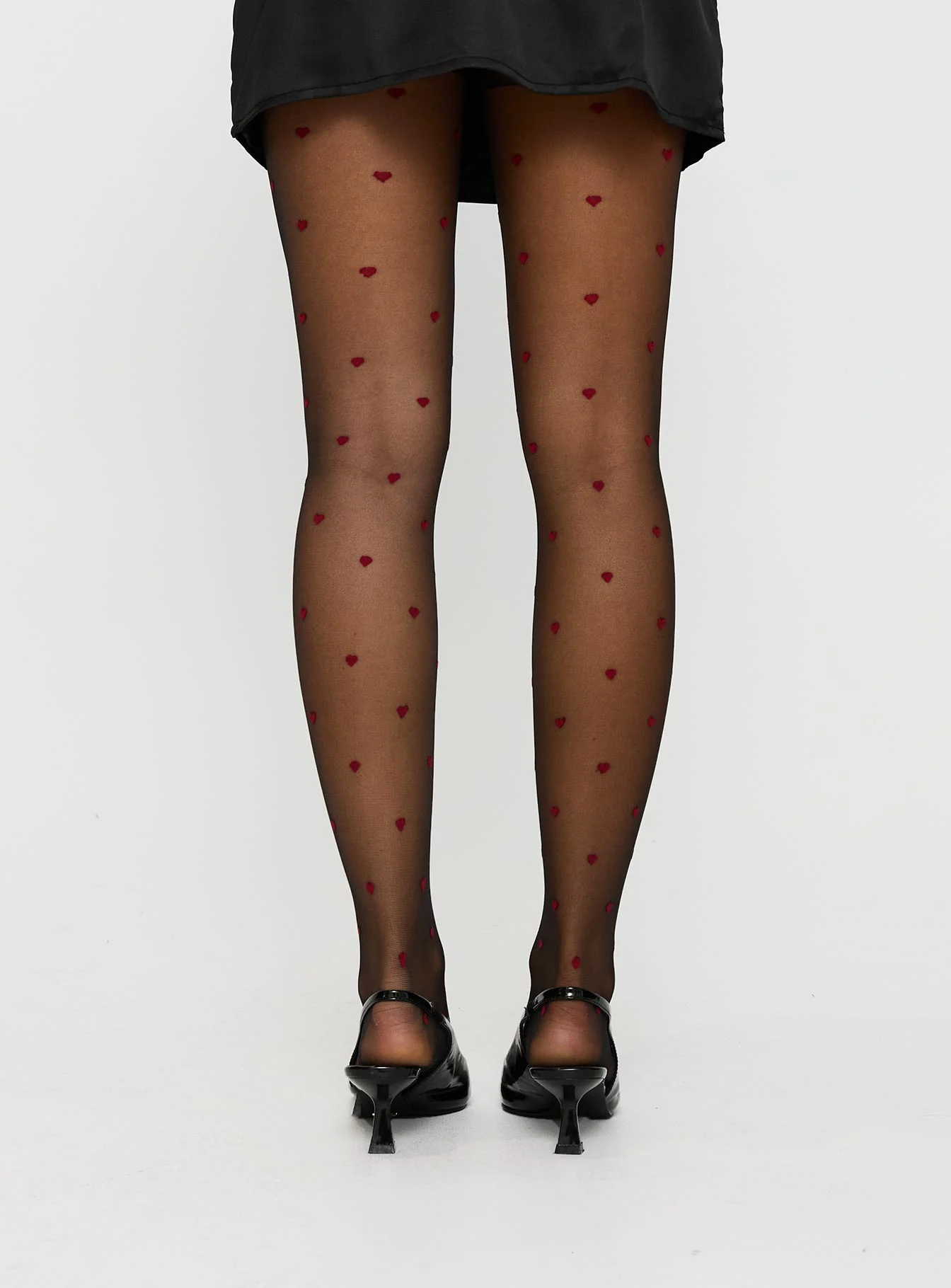 In My Heart Stockings Black / Red - Image 4