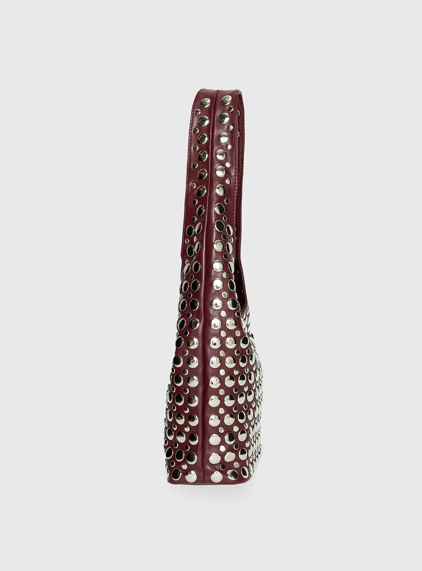 In The Crowd Shoulder Bag Burgundy / Silver - Image 3
