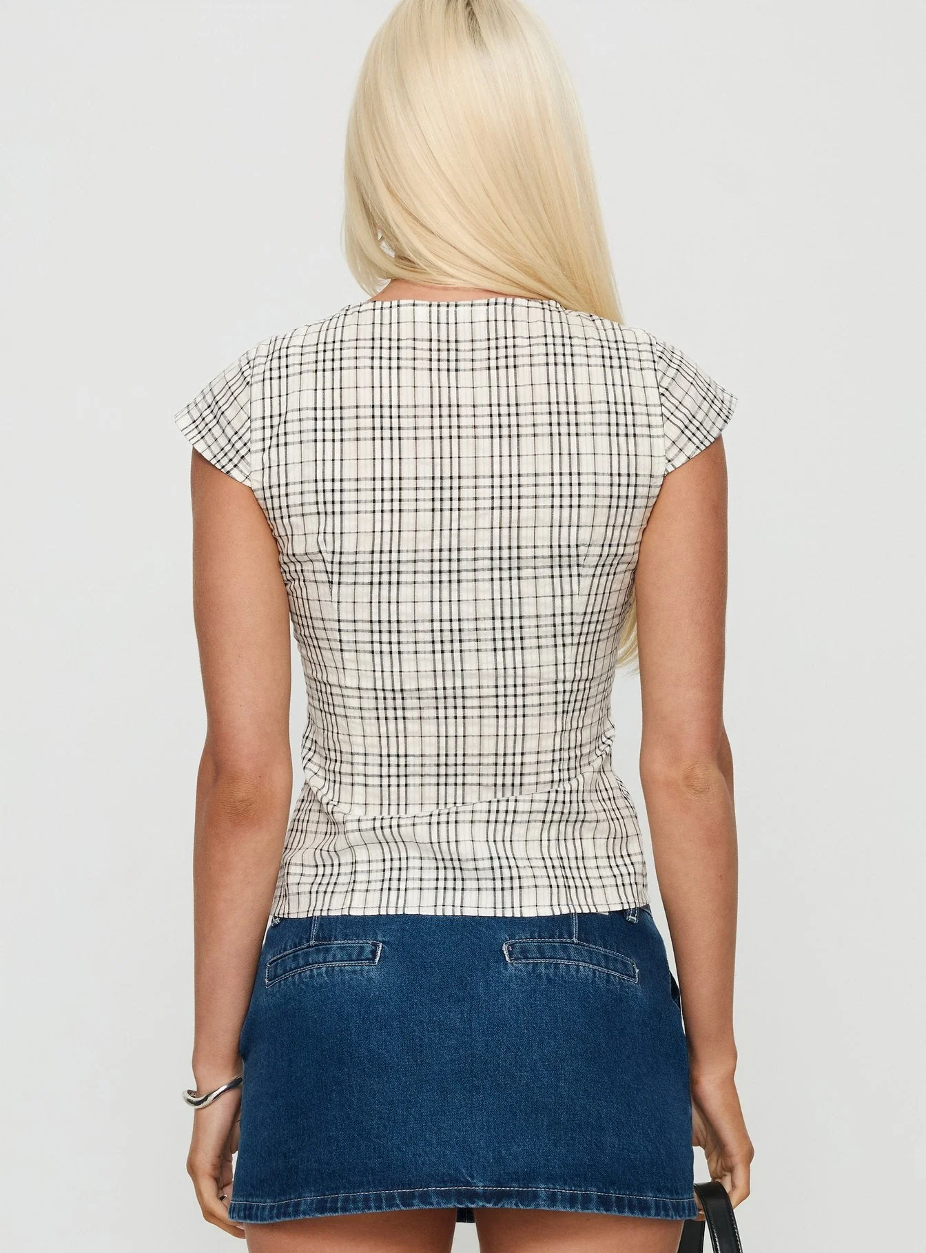 Indulgence Corset Top Multi Check - Image 5