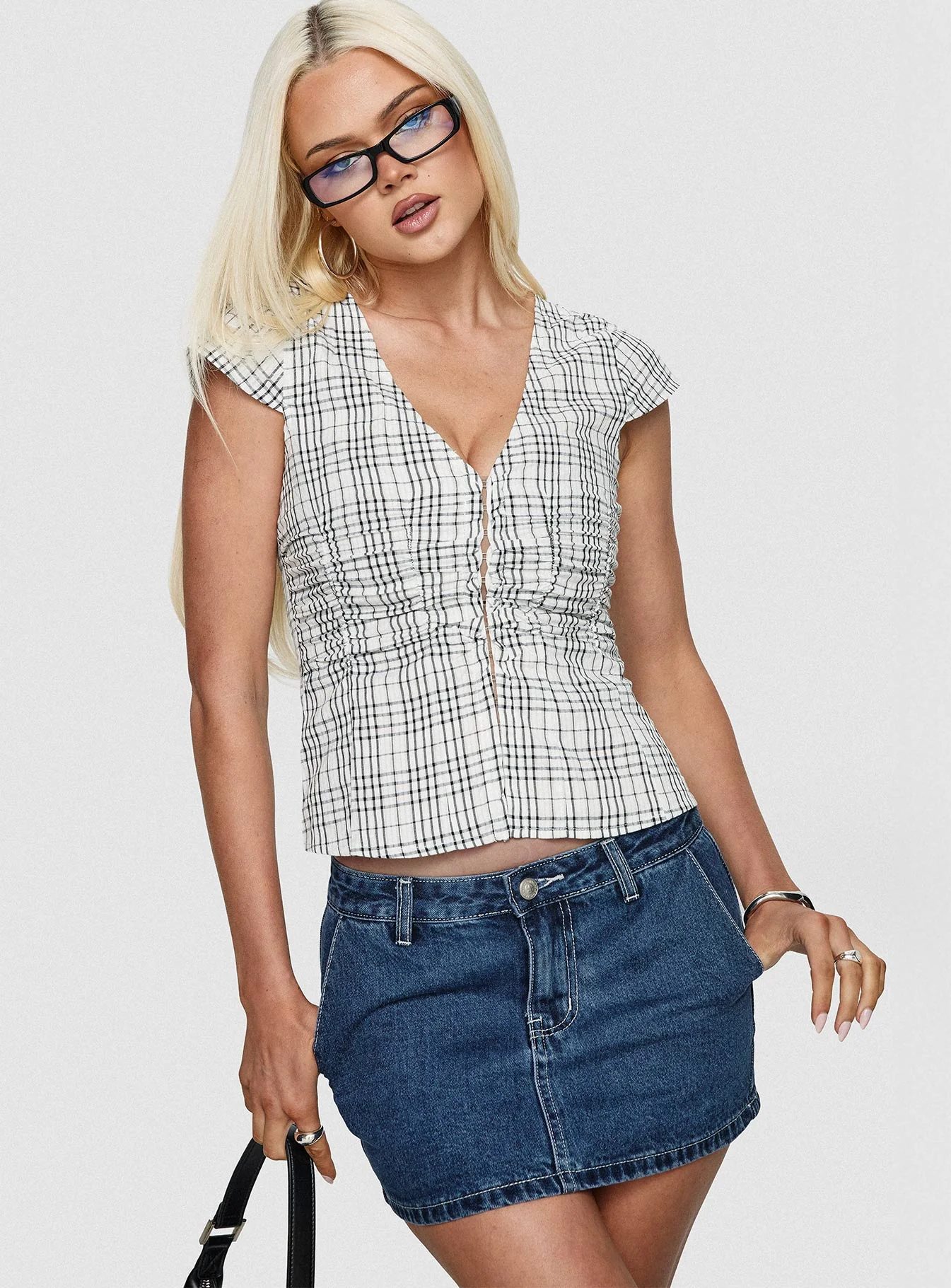 Indulgence Corset Top Multi Check - Image 8