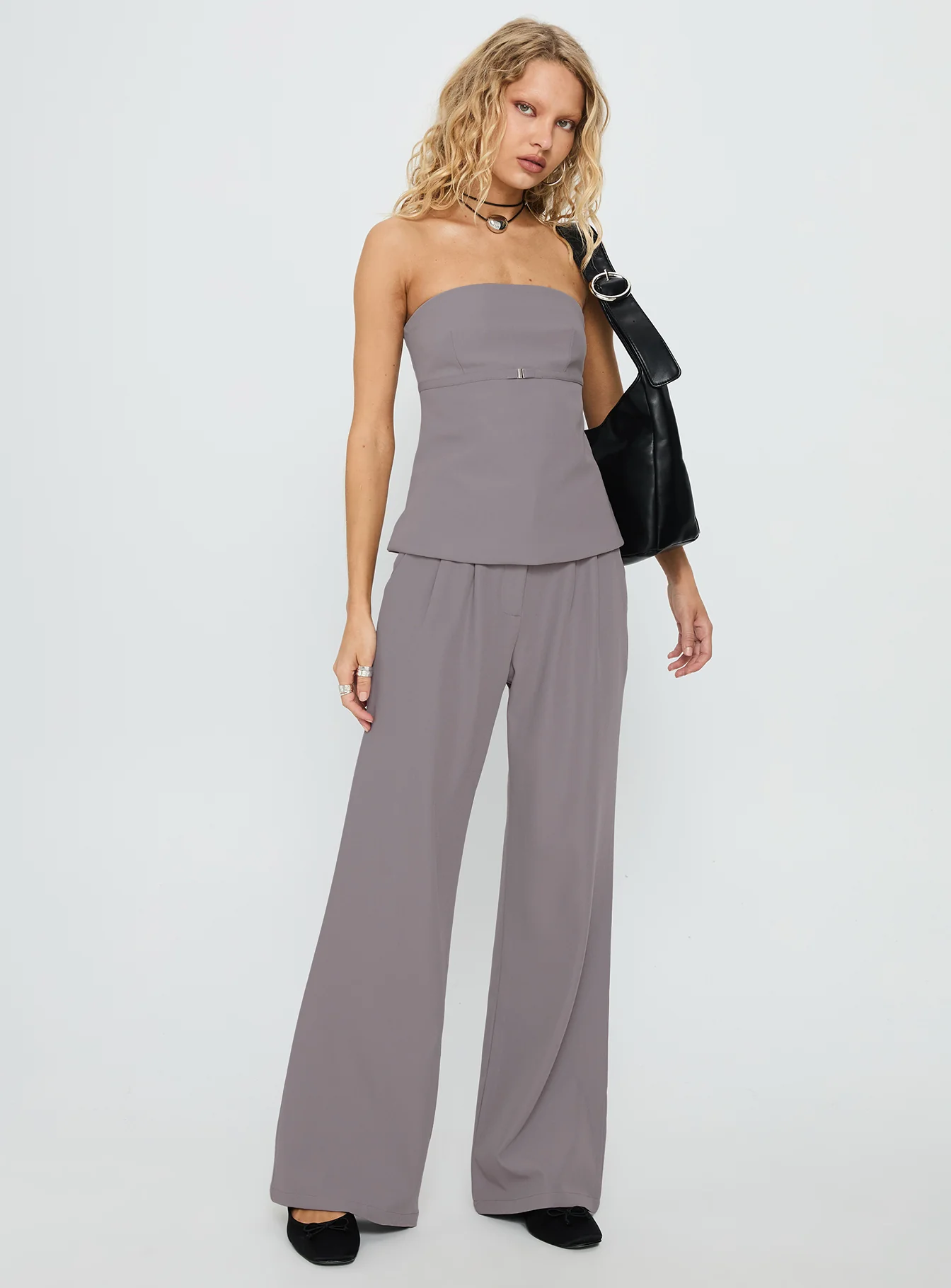 Irresistible Strapless Top Grey - Image 3
