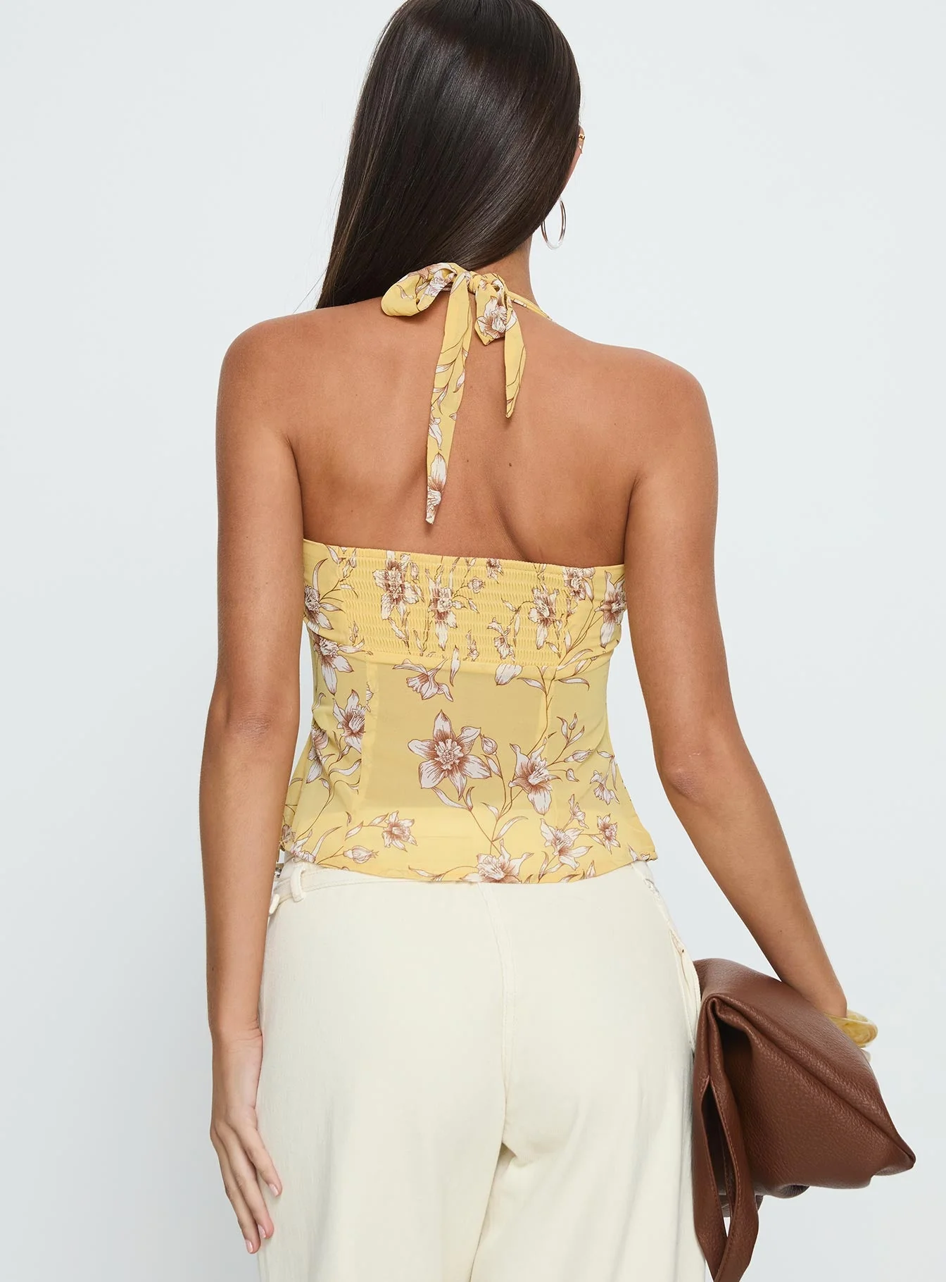 Isabetta Halter Top Yellow Floral - Image 5
