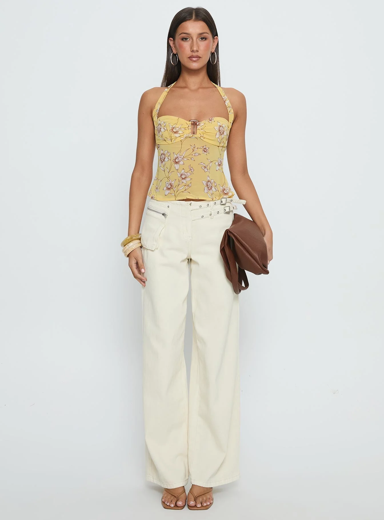Isabetta Halter Top Yellow Floral - Image 7
