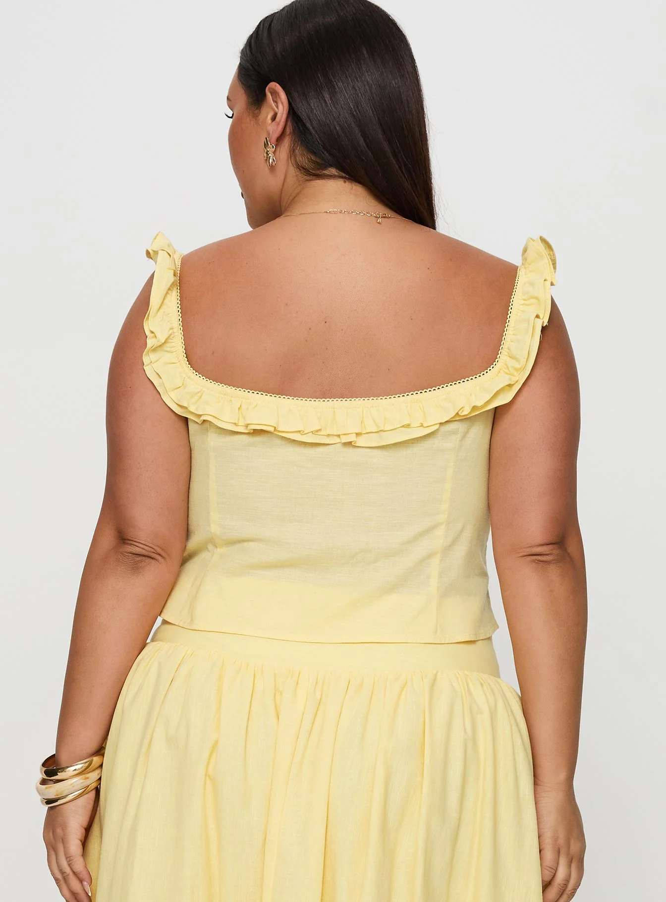 Isadoria Frill Top Yellow Curve - Image 5