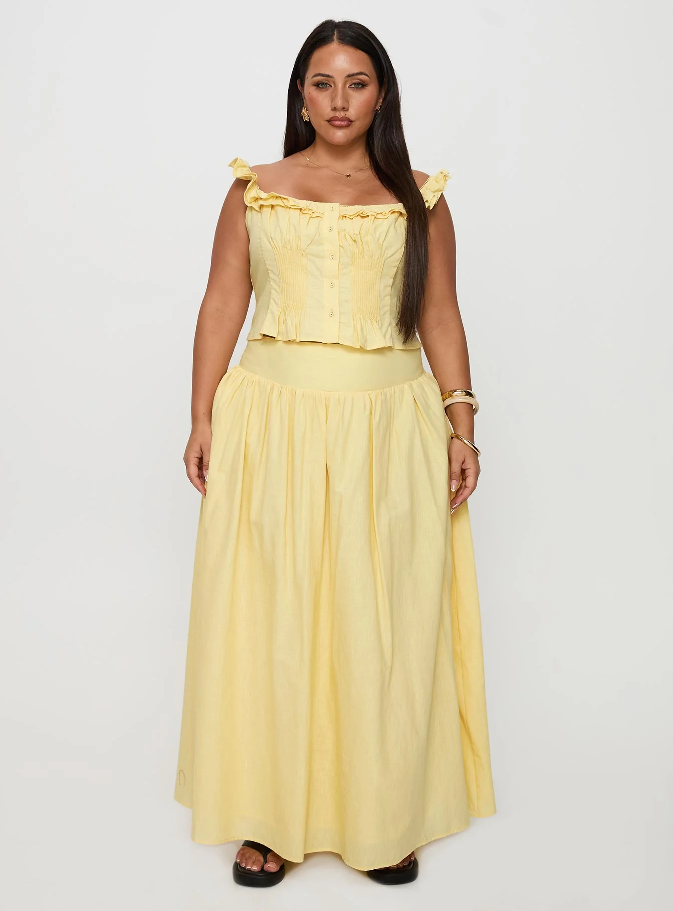 Isadoria Frill Top Yellow Curve - Image 7