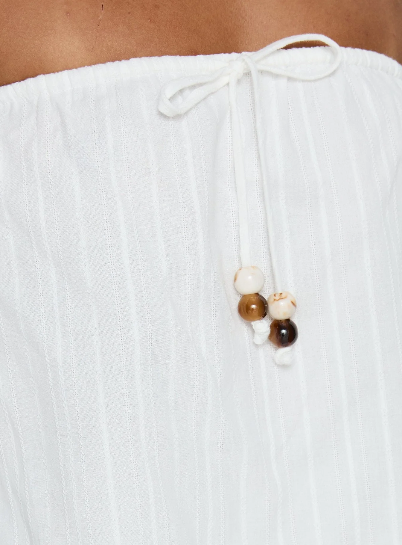 Isafelia Strapless Playsuit Off White - Image 6