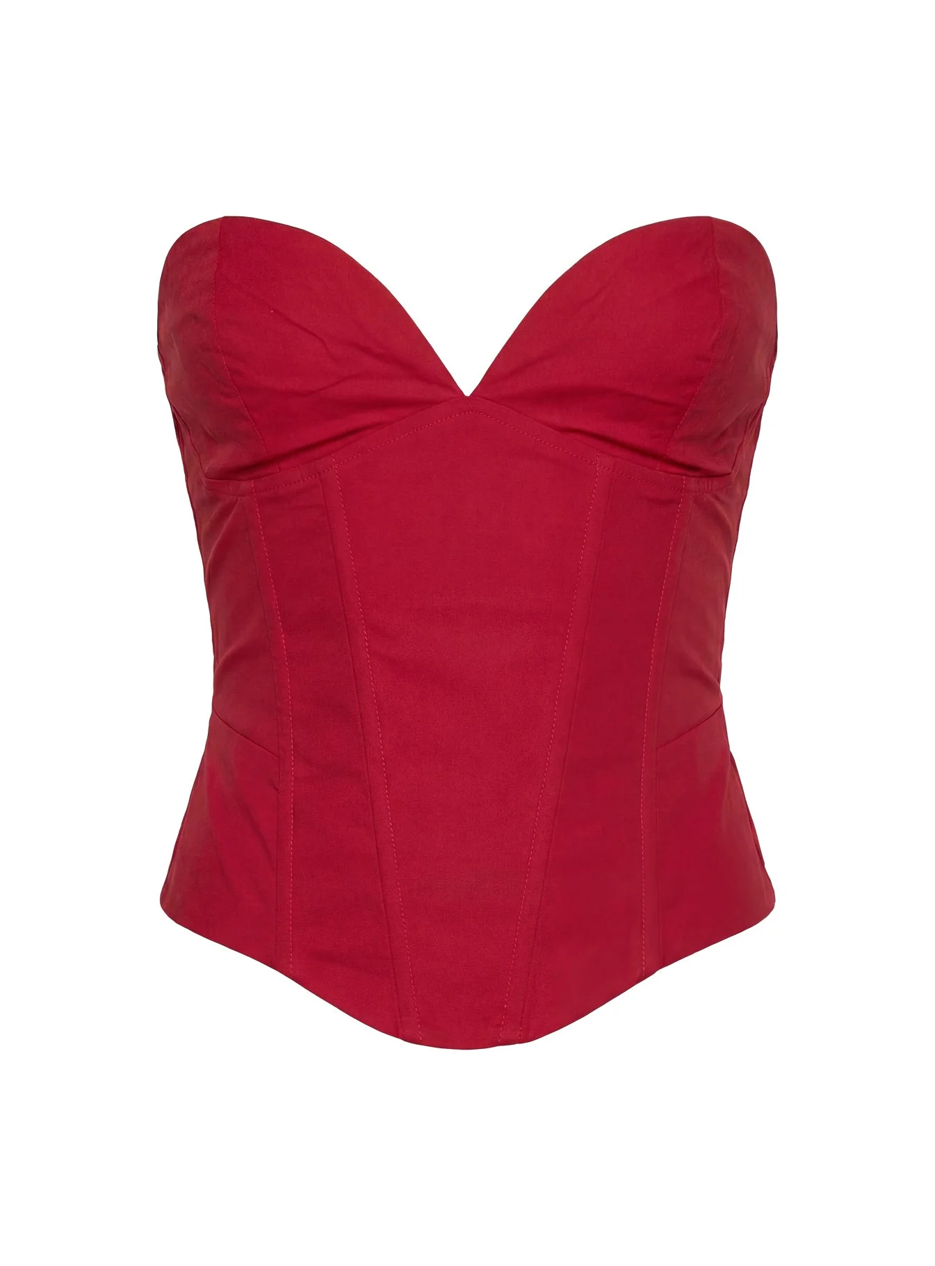 Isalina Strapless Corset Top Red - Image 10