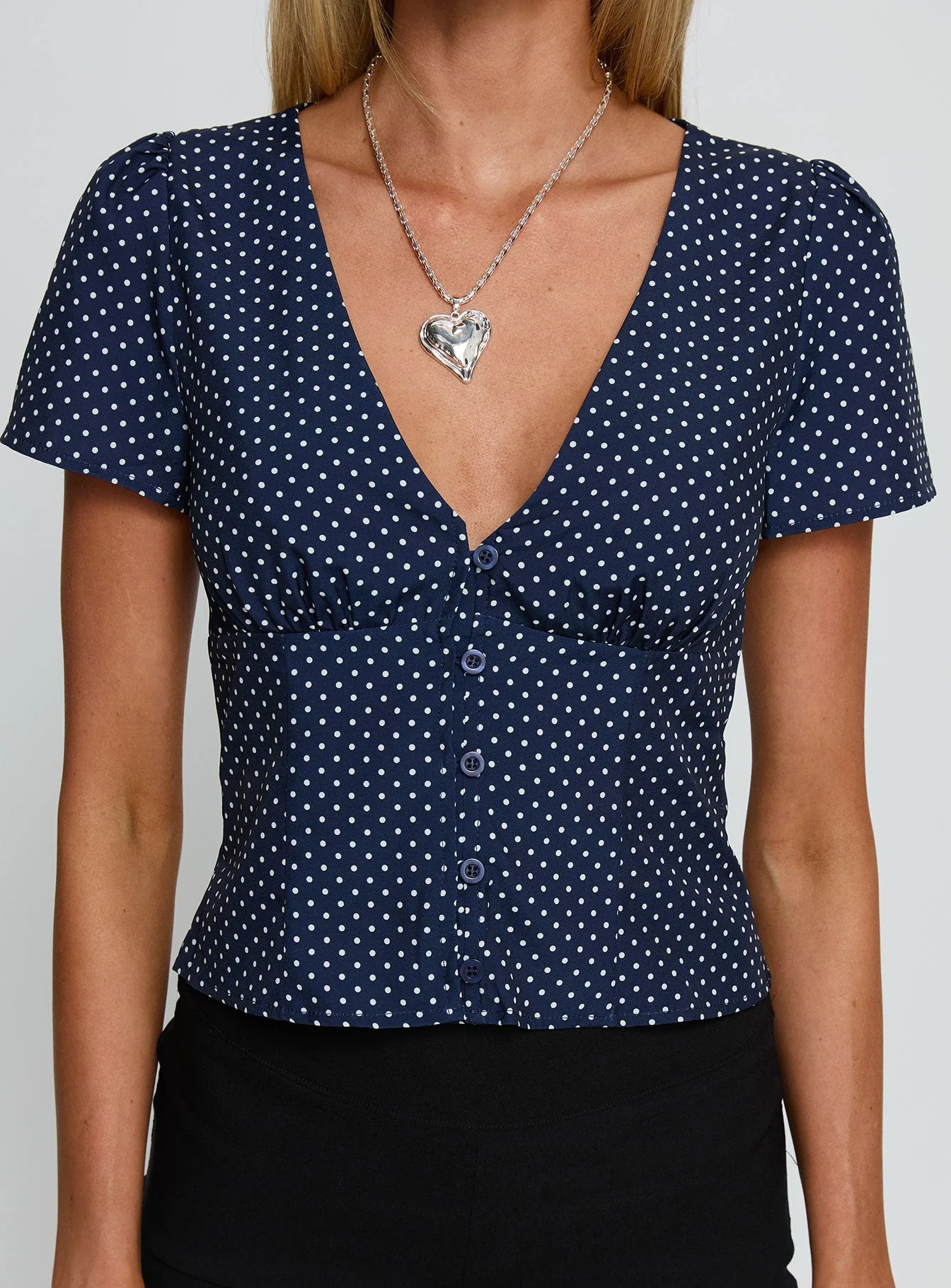 Isolda Top Navy Polka - Image 5