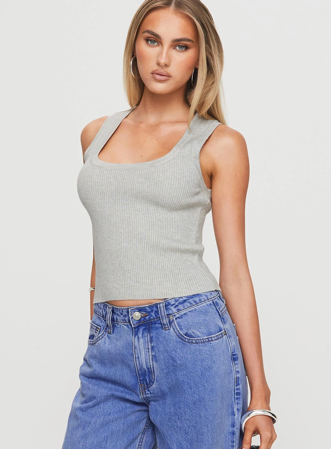 Issues Knit Top Grey - Image 2