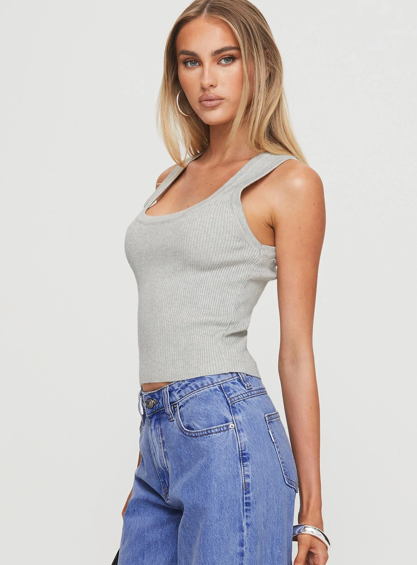 Issues Knit Top Grey - Image 4