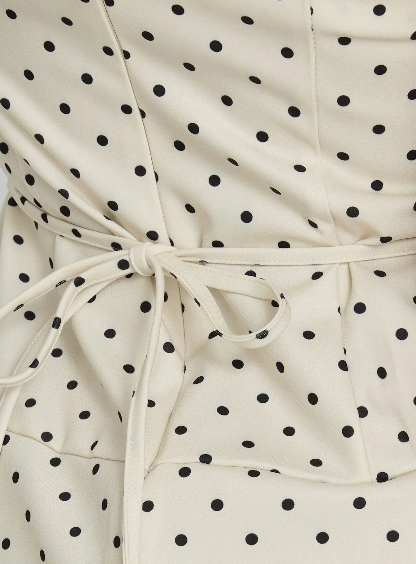 Italiana Layered Lace Mini Dress Cream Polka Dot - Image 7