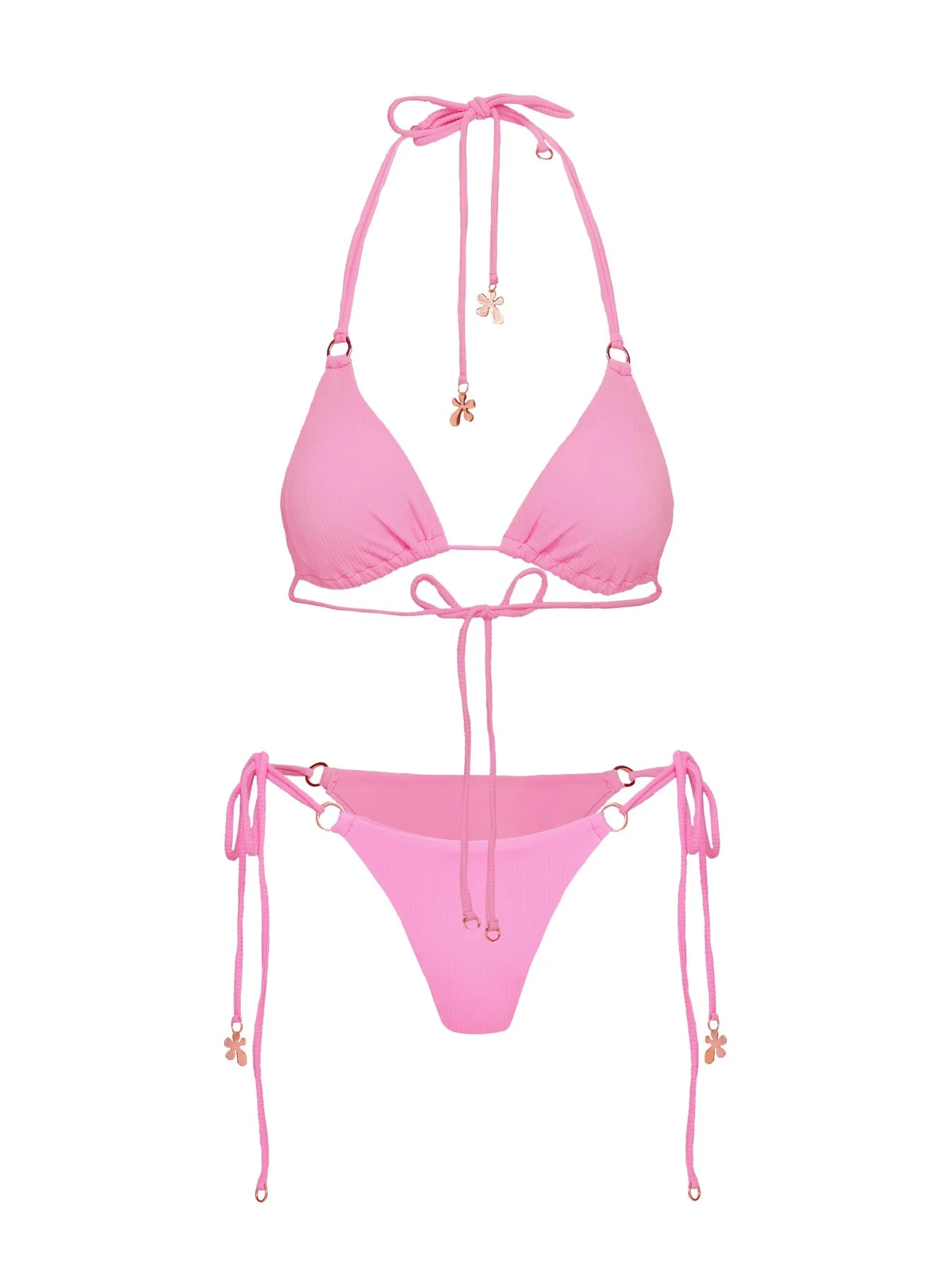 Ivette Tie Side Bikini Bottom Pink - Image 5
