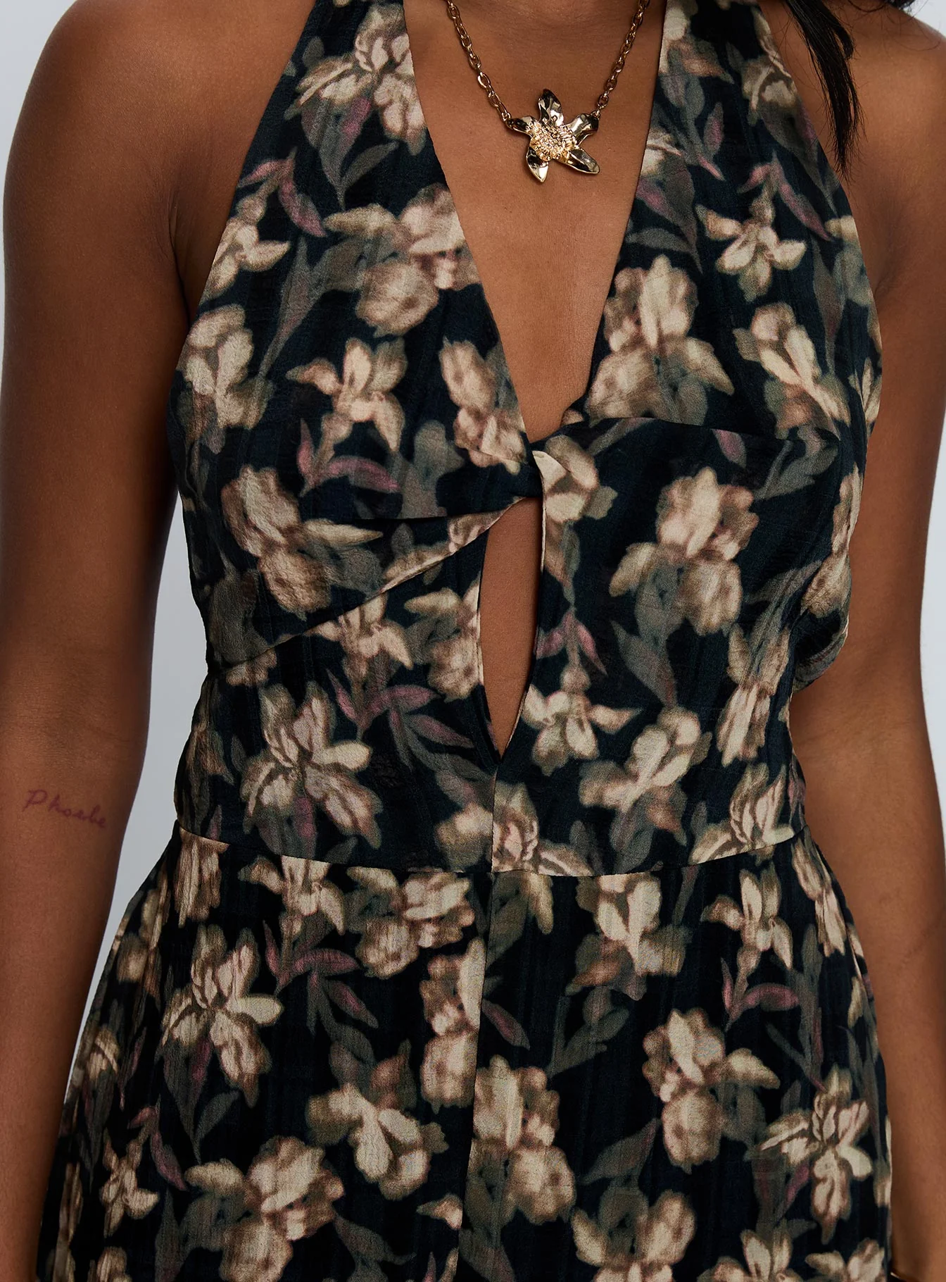 Ivorie Halter Mini Dress Multi - Image 6