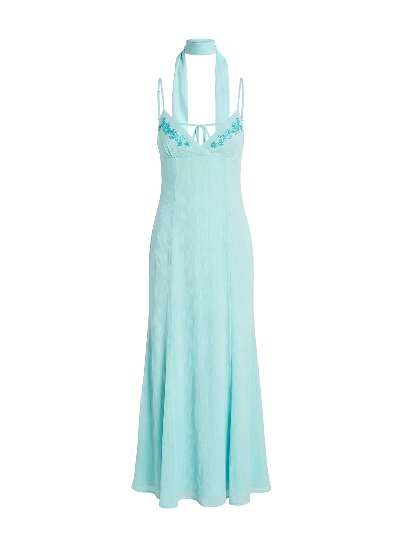 Jadira Scarf Maxi Dress Aqua - Image 9